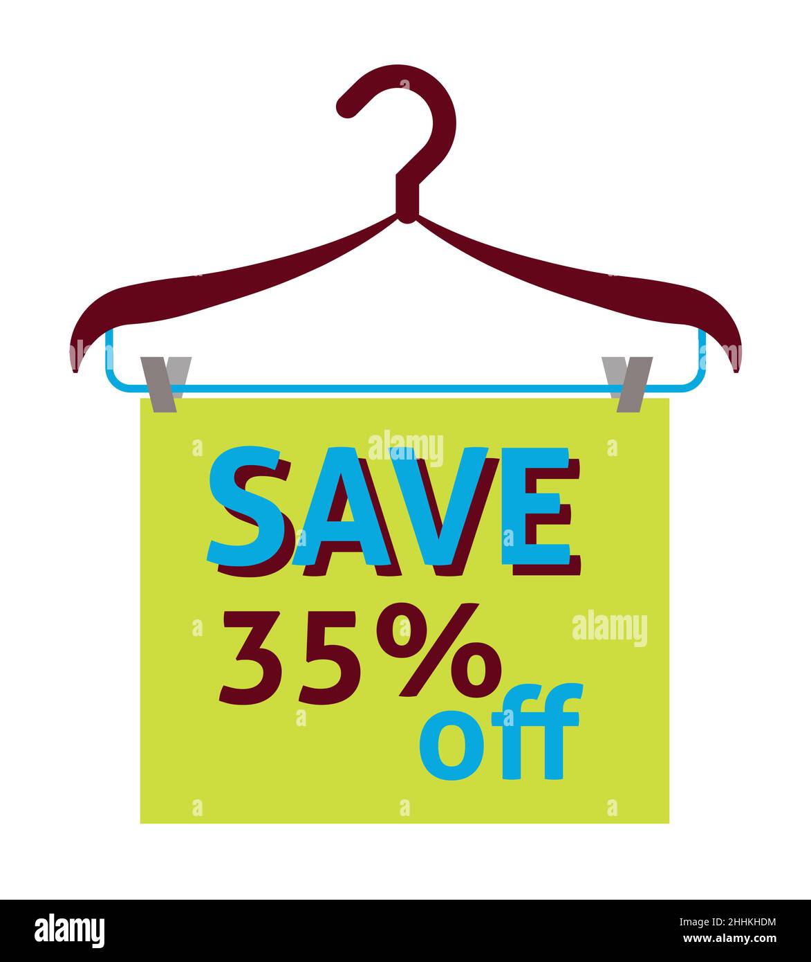 save-35-off-label-flat-vector-illustration-for-graphic-and-web-design