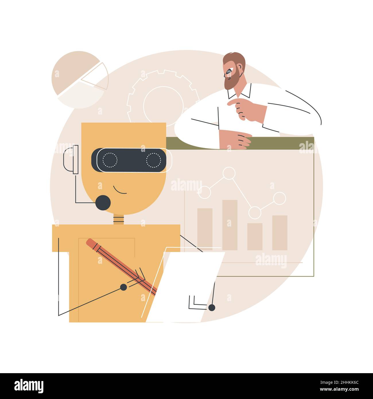 Robotic process automation abstract concept vector illustration