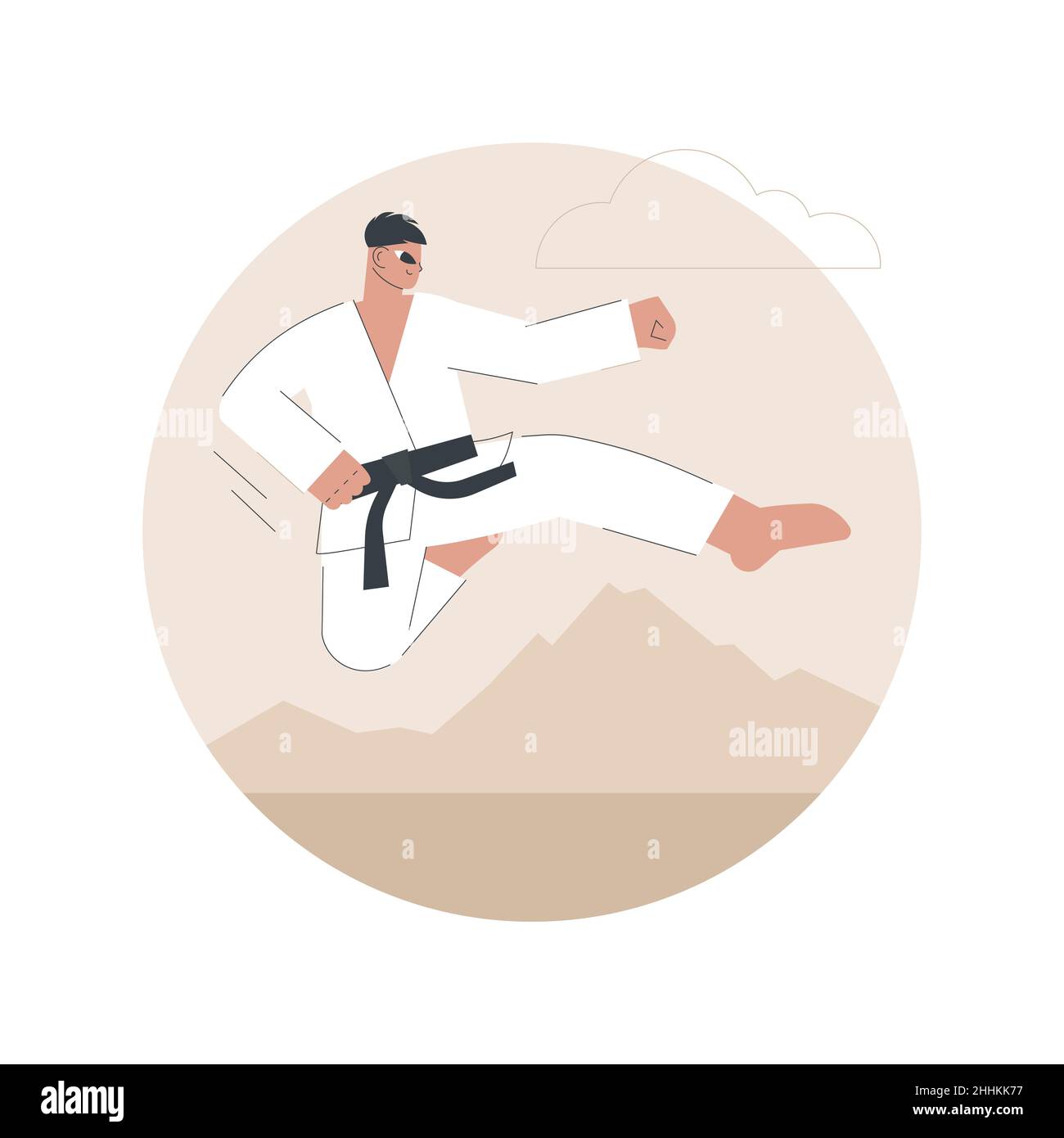 Martial Arts abstract concept vector illustration. Selfdefense training, karate class, combat