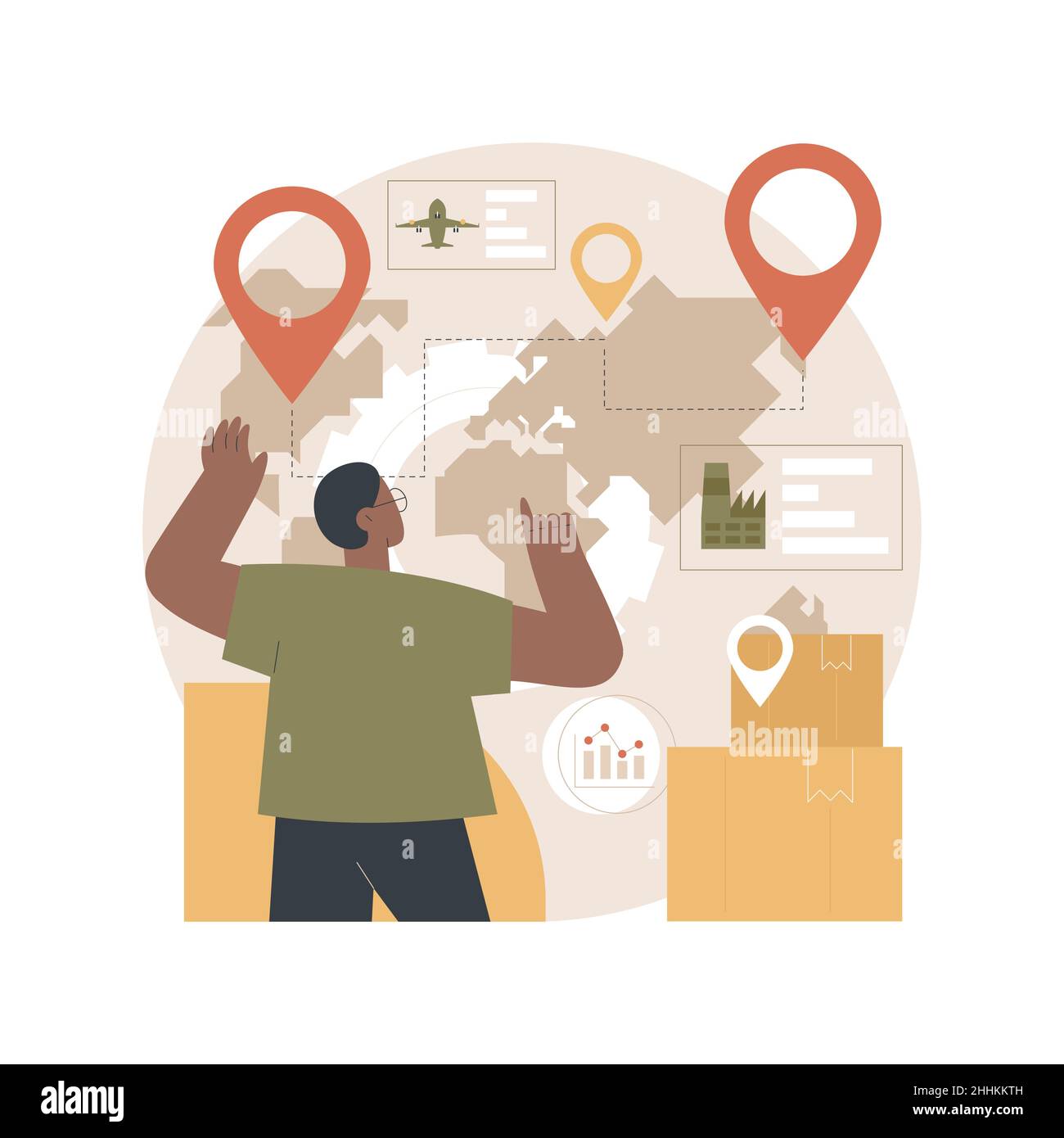 Supply chain management abstract concept vector illustration. Logistics