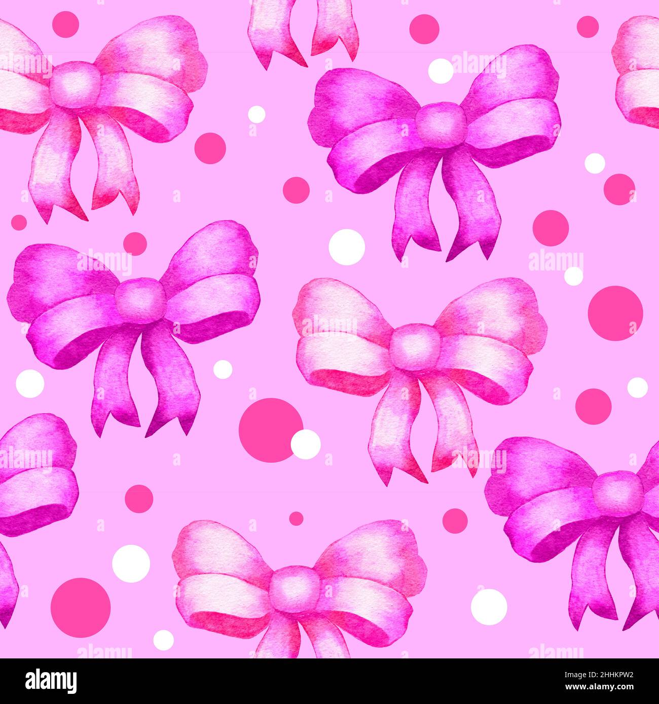 Watercolor hand drawn seamless pattern with pastel pink lollipop ...