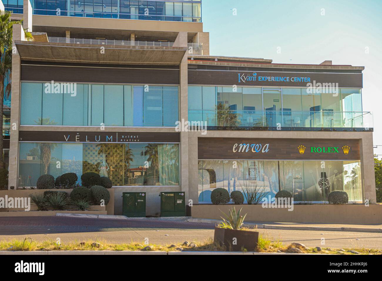 Grand Kino Hermosillo, facade of a commercial plaza building, offices
