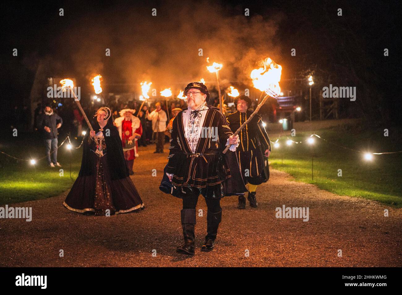 Wassailing at Michelham Priory, Sussex 2022 blessing of the orchards to ...
