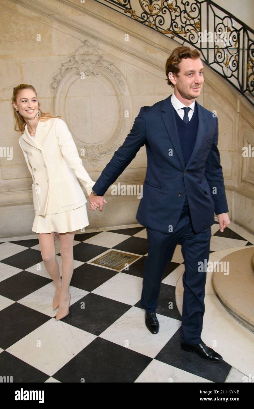 Beatrice Borromeo and Pierre Casiraghi attend the Dior Haute