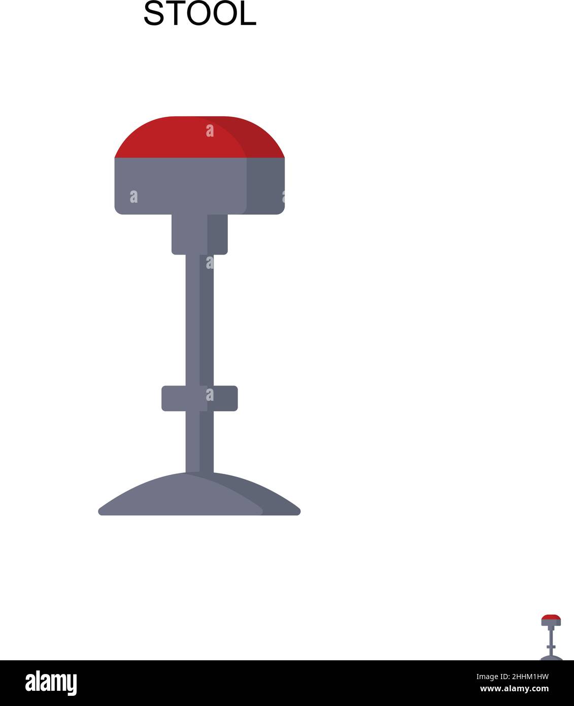 Stool Simple vector icon.Perfect color modern pictogram on editable ...