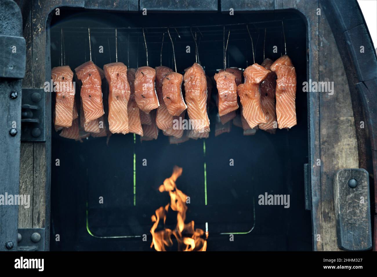 Smoked Fish In The Oven Stock Photo Alamy