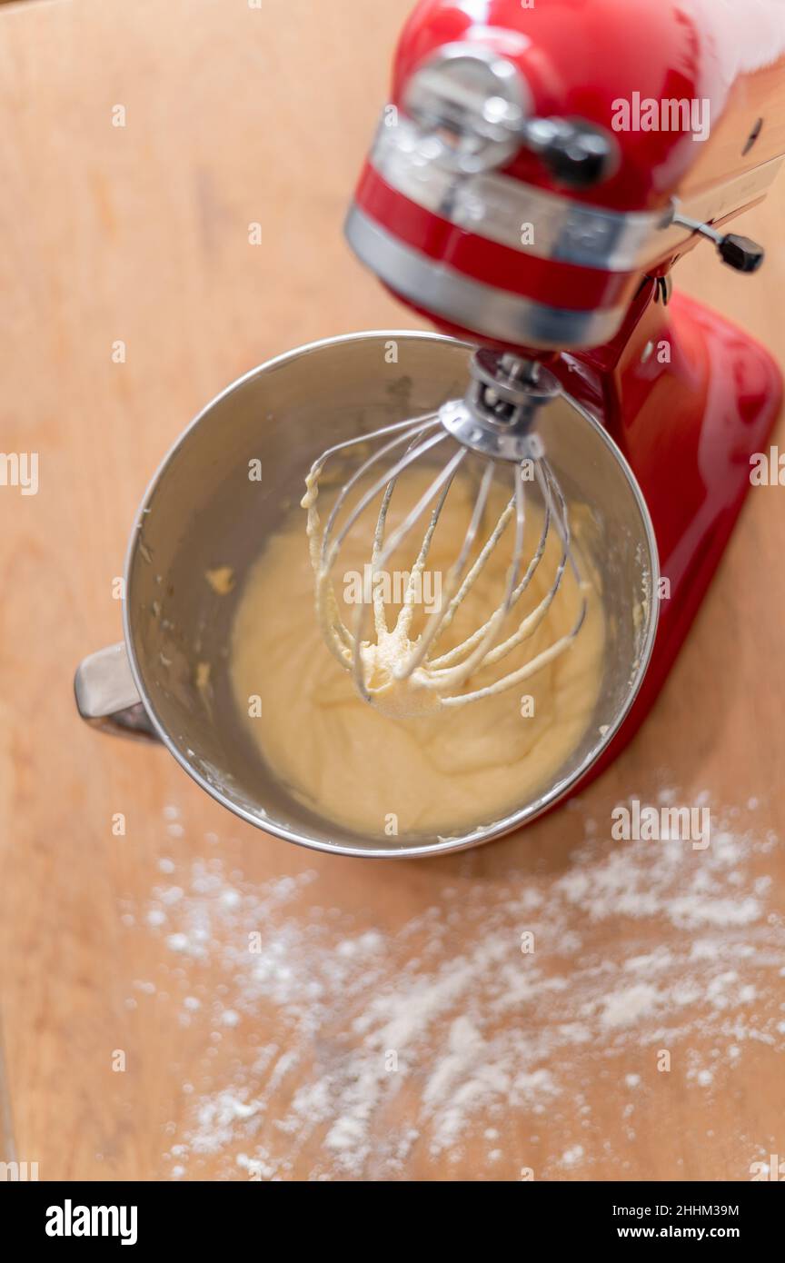 Cooking bakery red stand mixer Stock Photo Alamy