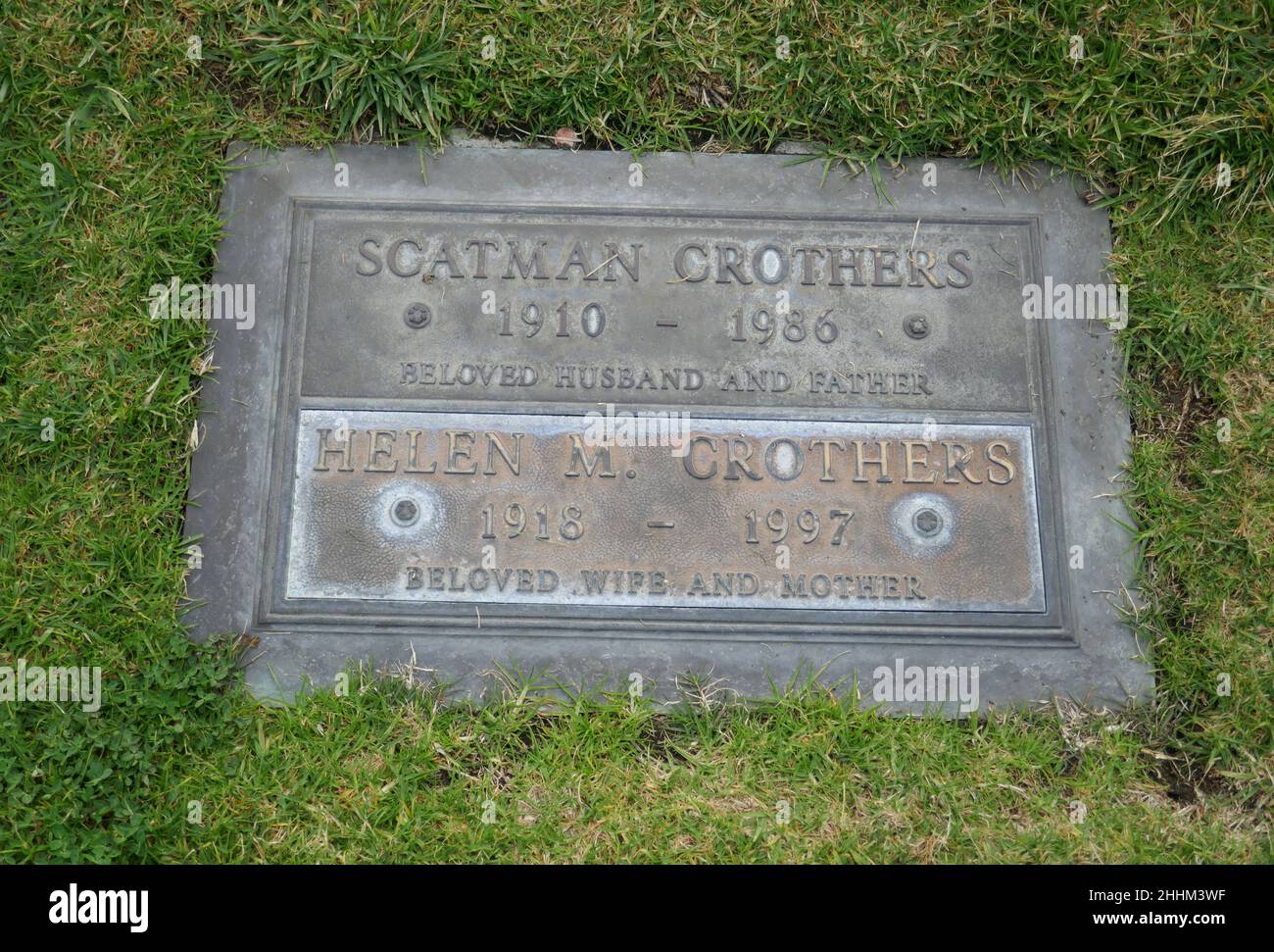 Los Angeles, California, USA 19th January 2022 Actor Scatman Crothers Grave in Lincoln Terrace at Forest Lawn Memorial Park Hollywood Hills on January 19, 2022 in Los Angeles, California, USA. Photo by Barry King/Alamy Stock Photo Stock Photo