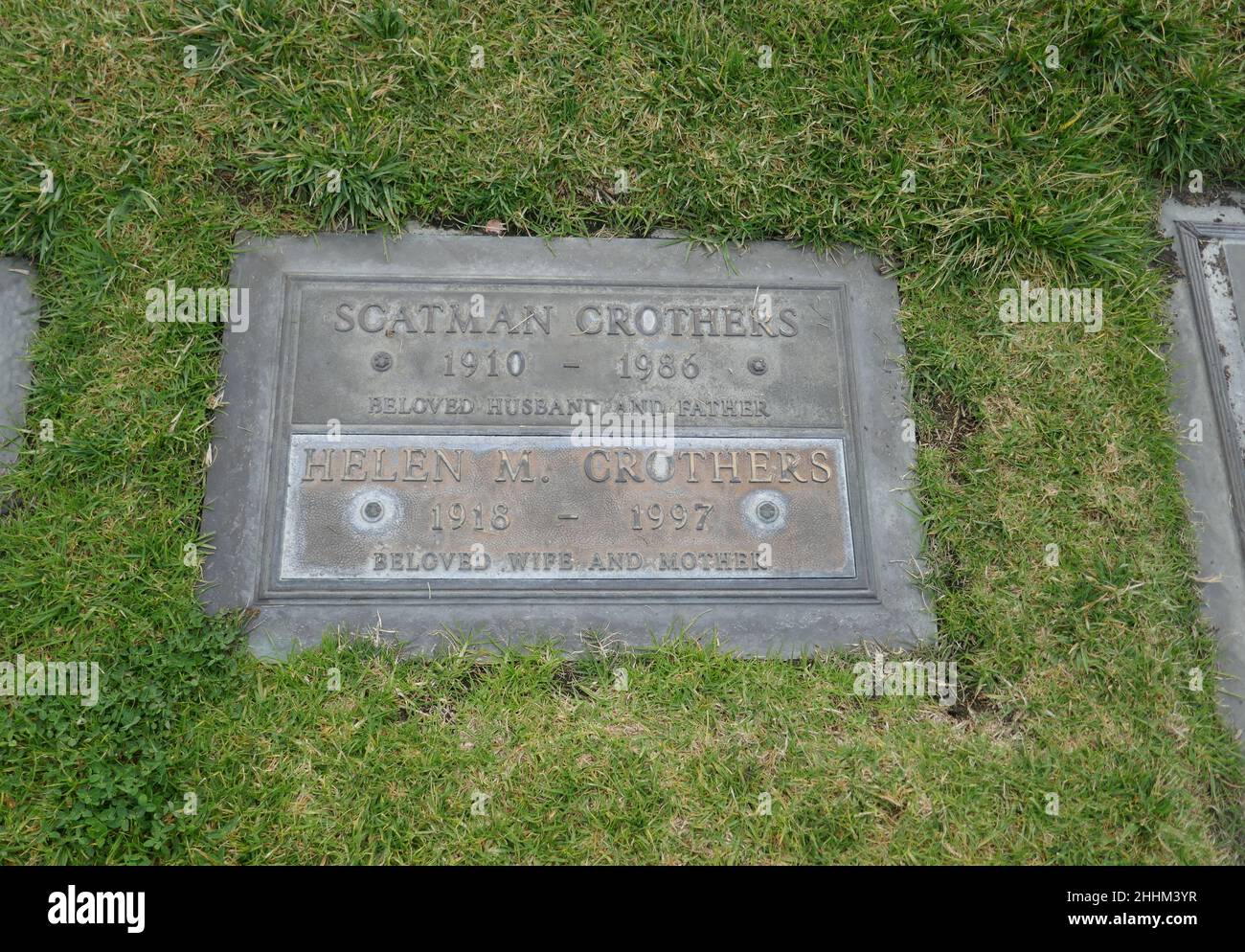 Los Angeles, California, USA 19th January 2022 Actor Scatman Crothers Grave in Lincoln Terrace at Forest Lawn Memorial Park Hollywood Hills on January 19, 2022 in Los Angeles, California, USA. Photo by Barry King/Alamy Stock Photo Stock Photo
