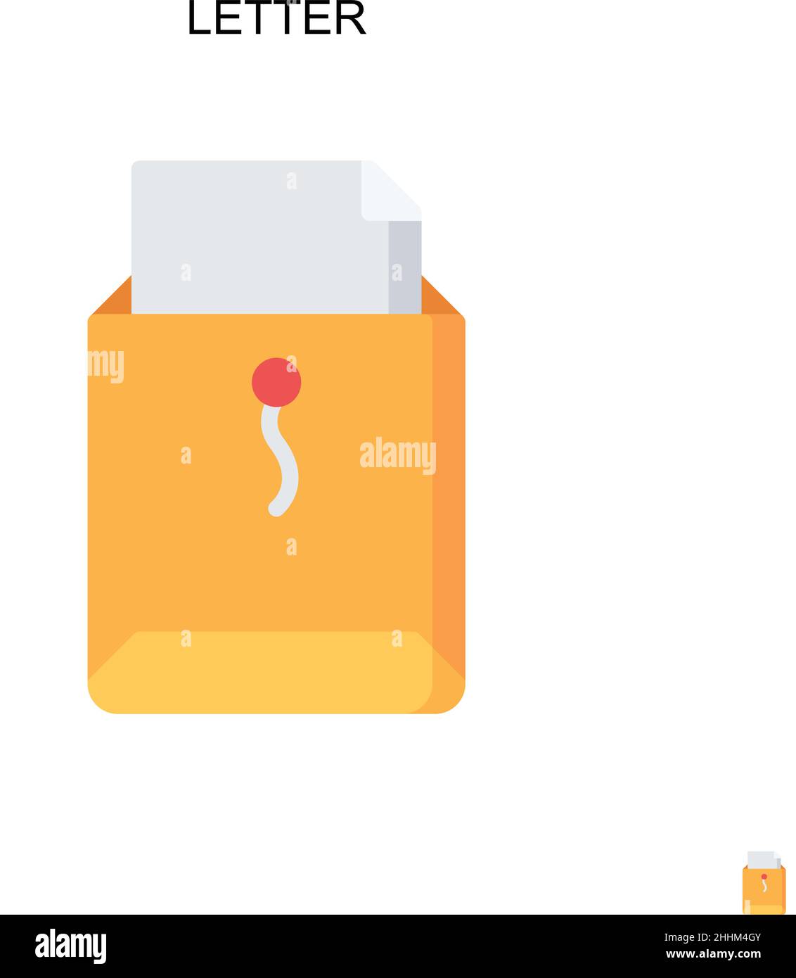 Letter Simple vector icon.Perfect color modern pictogram on editable ...