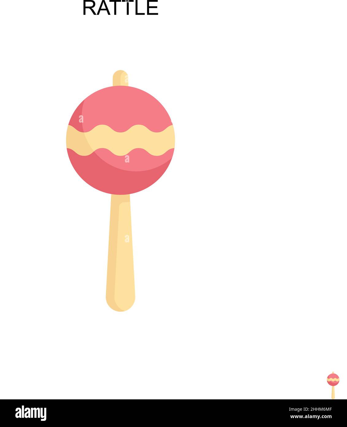 Rattle Simple vector icon.Perfect color modern pictogram on editable ...