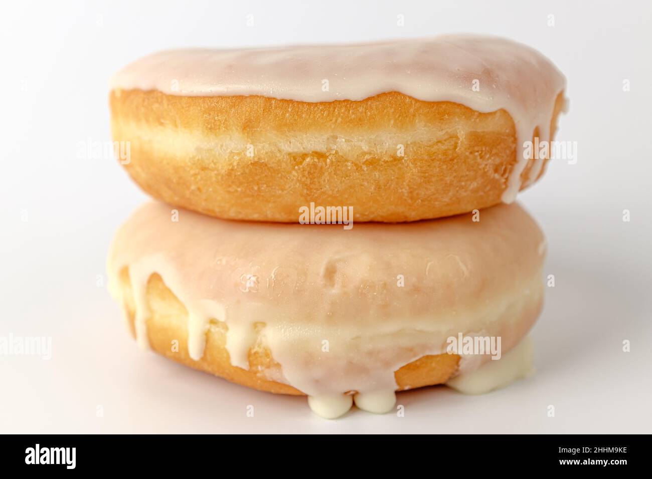 glazed donuts on a white background Stock Photo