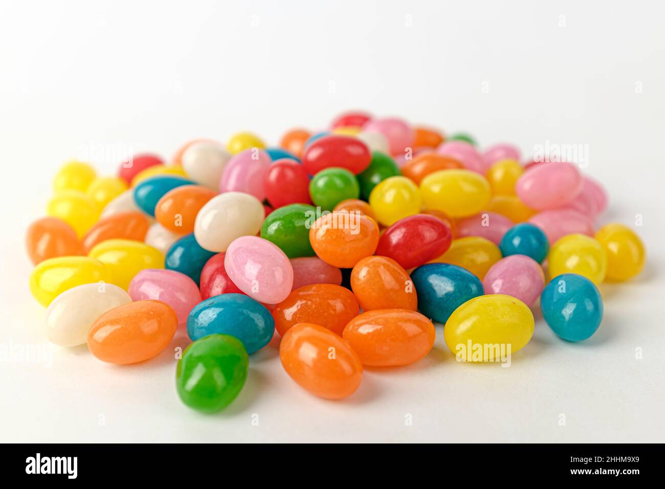 jelly bean on a white background Stock Photo