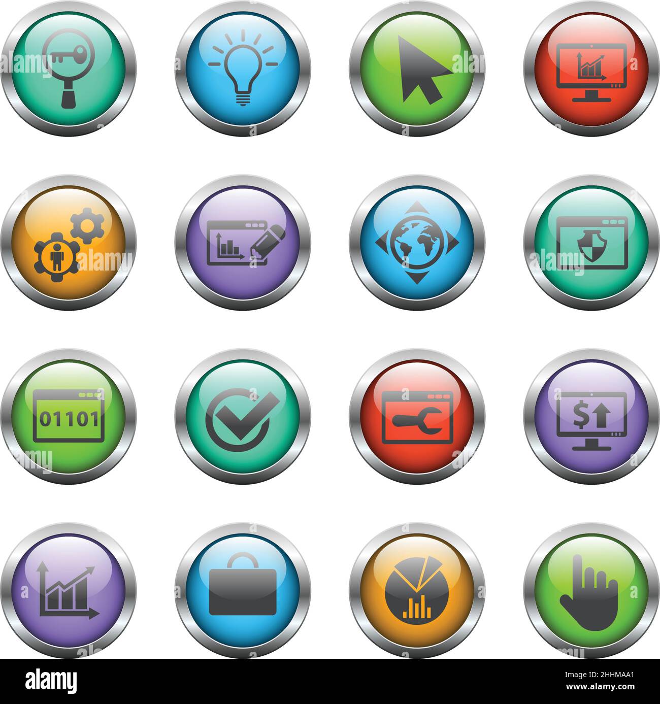 seo icon set Stock Vector Image & Art - Alamy