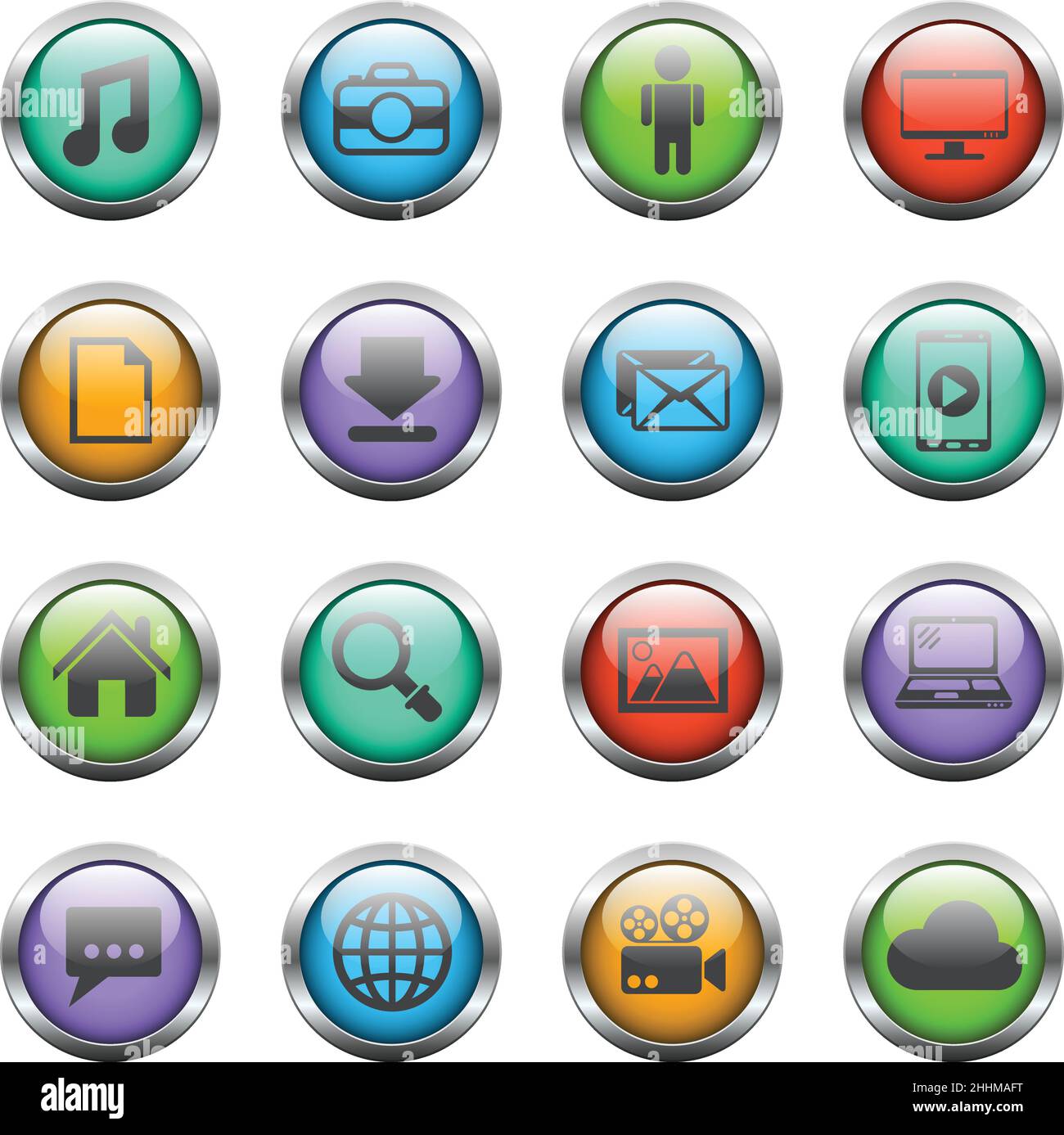 social media icon set Stock Vector Image & Art - Alamy