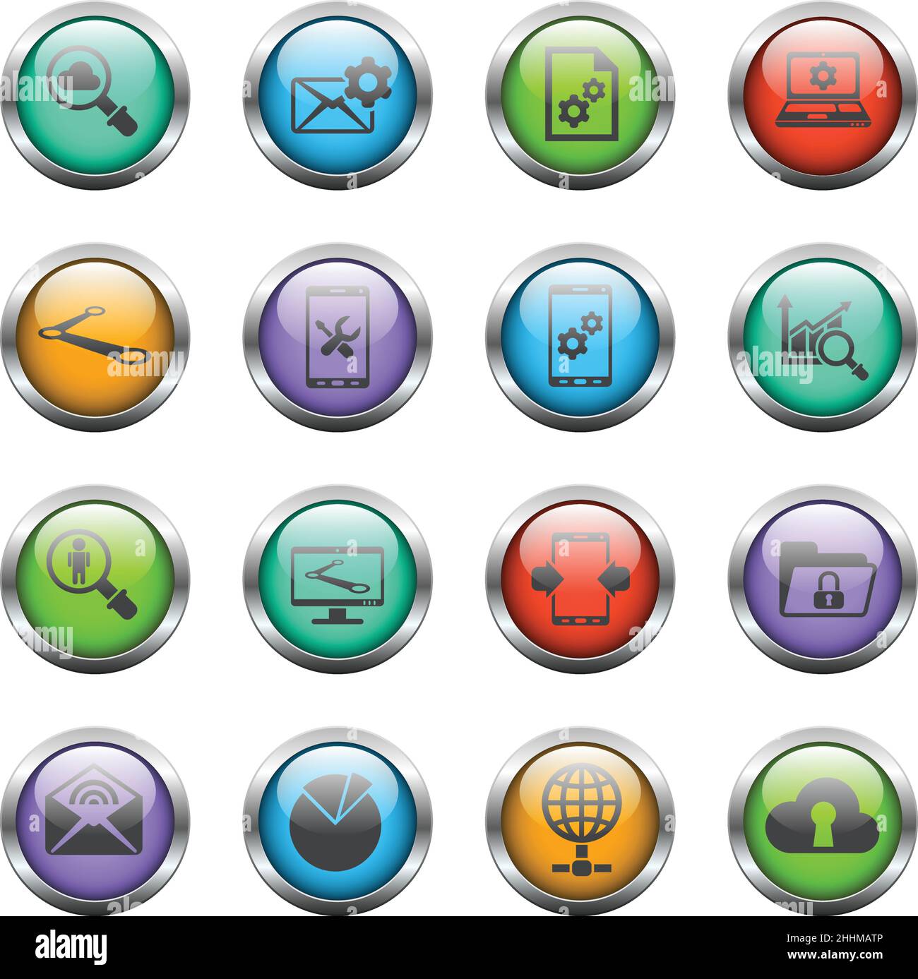 social network icon set Stock Vector