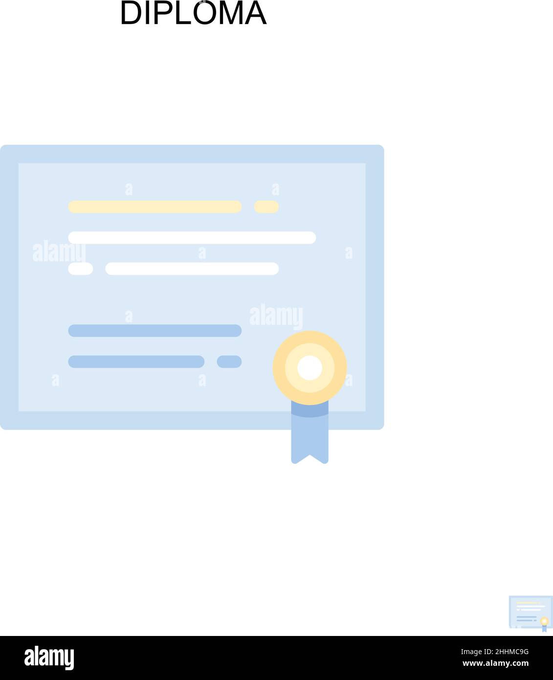 Diploma Simple vector icon.Perfect color modern pictogram on editable ...