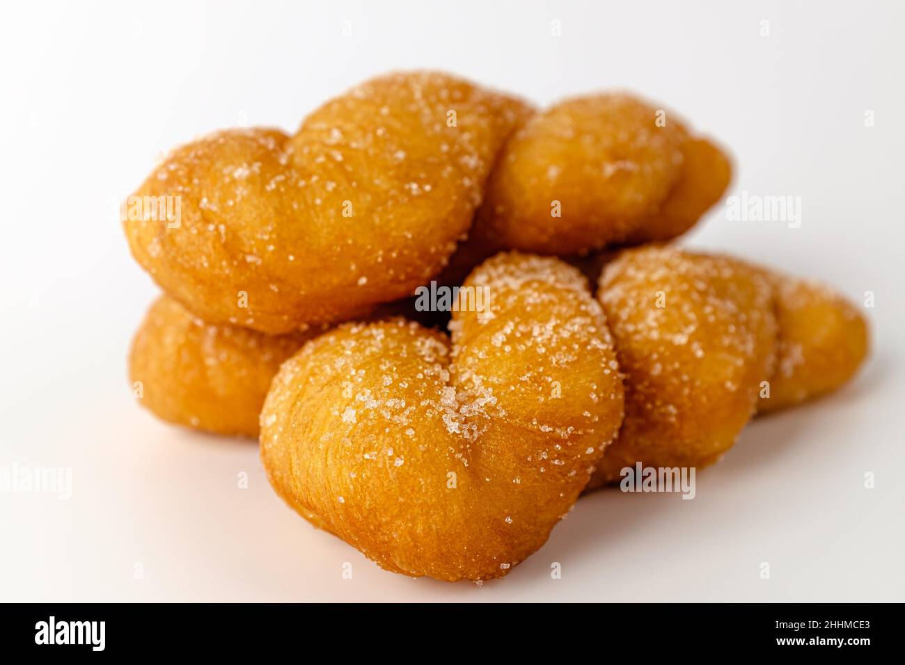 Twisted bread stick on white background Stock Photo