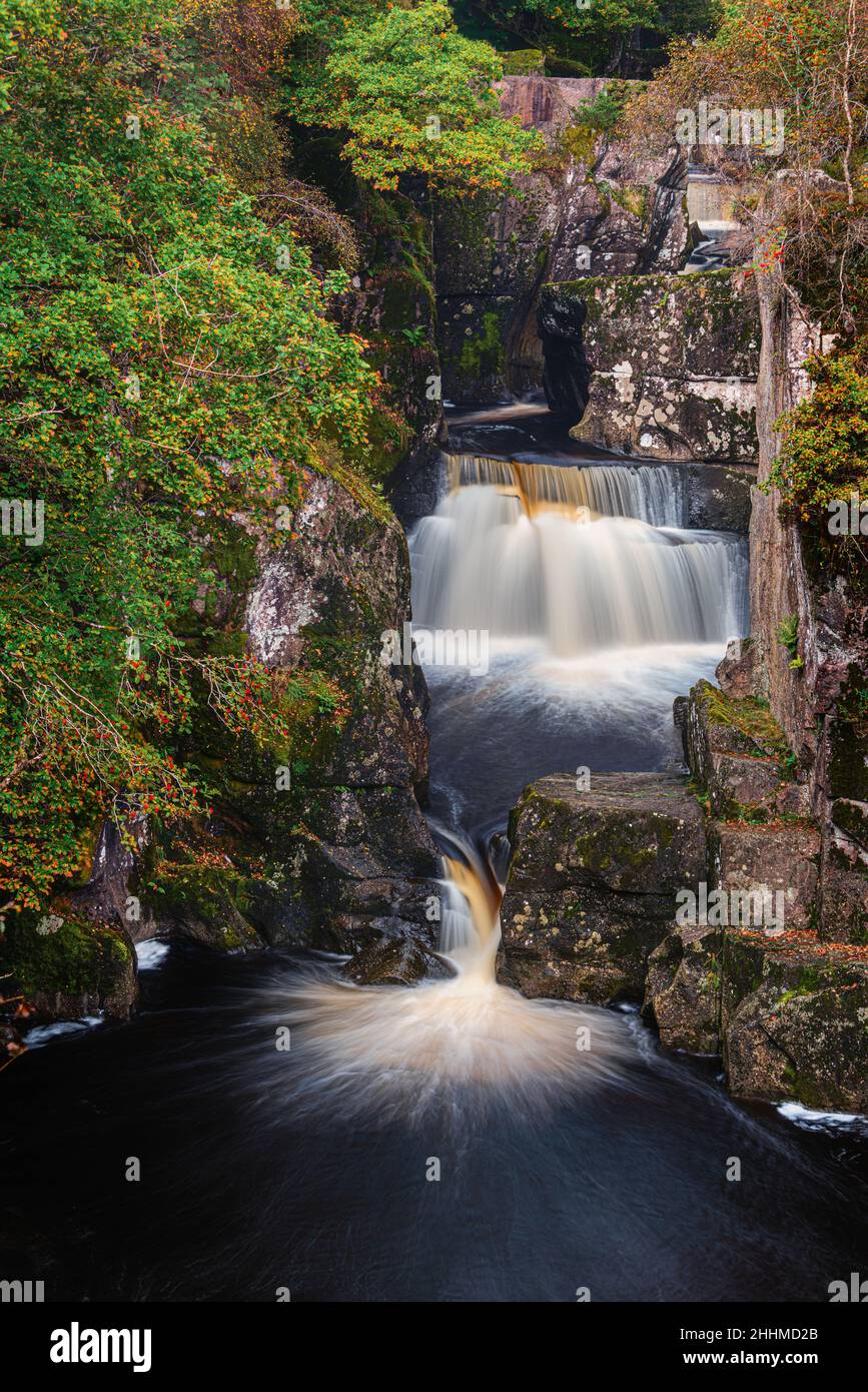 Bracklinn Falls near Callander, Scotland Stock Photo