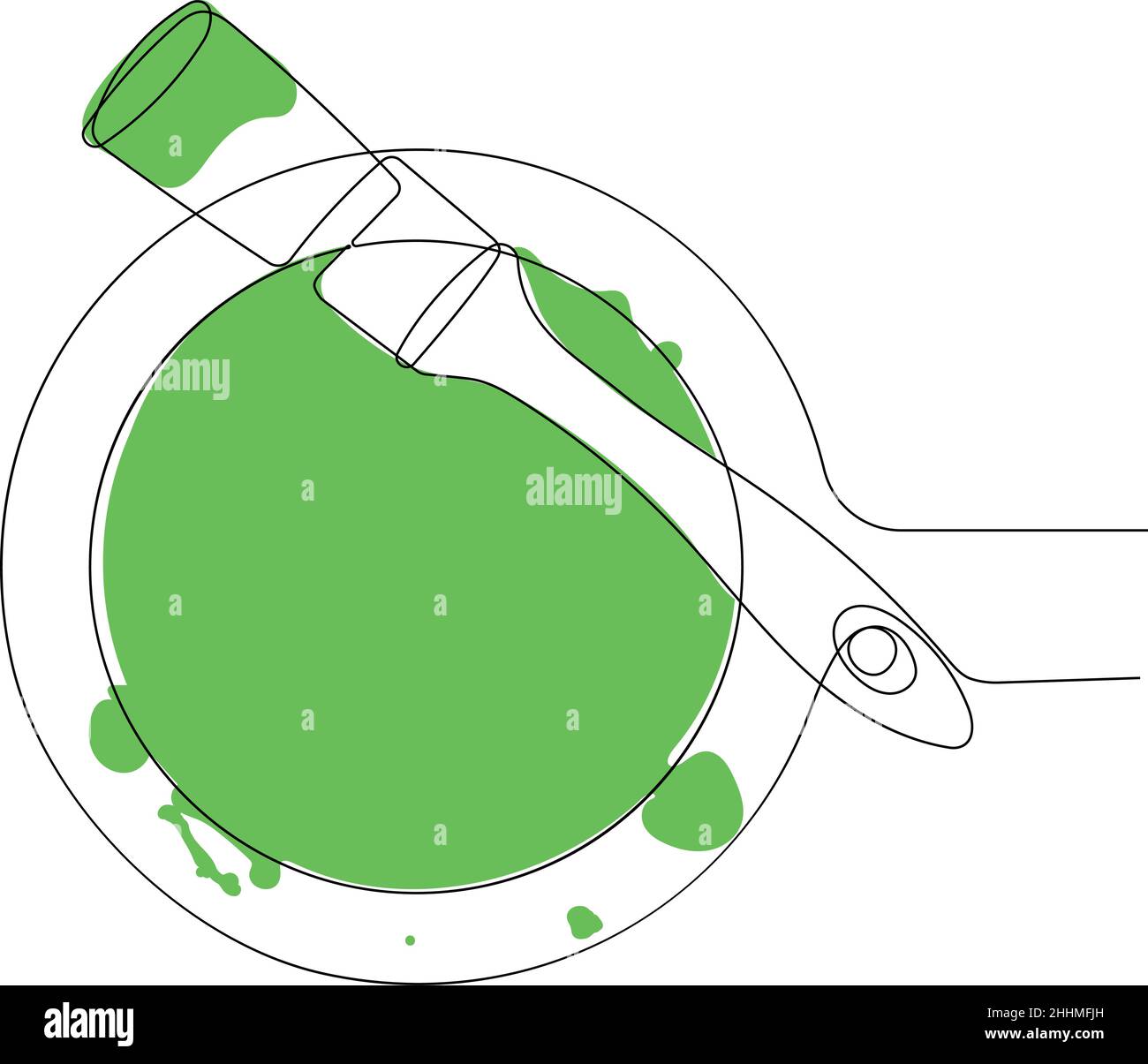 Painter tool brush roller bucket tools set paint Stock Vector