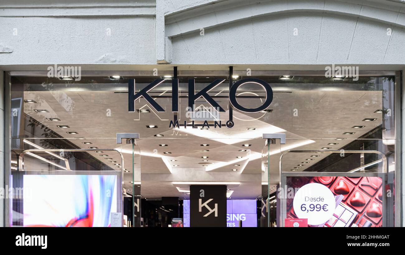 VALENCIA, SPAIN - JANUARY 24, 2022: Kiko Milano is an Italian brand of professional cosmetics Stock Photo