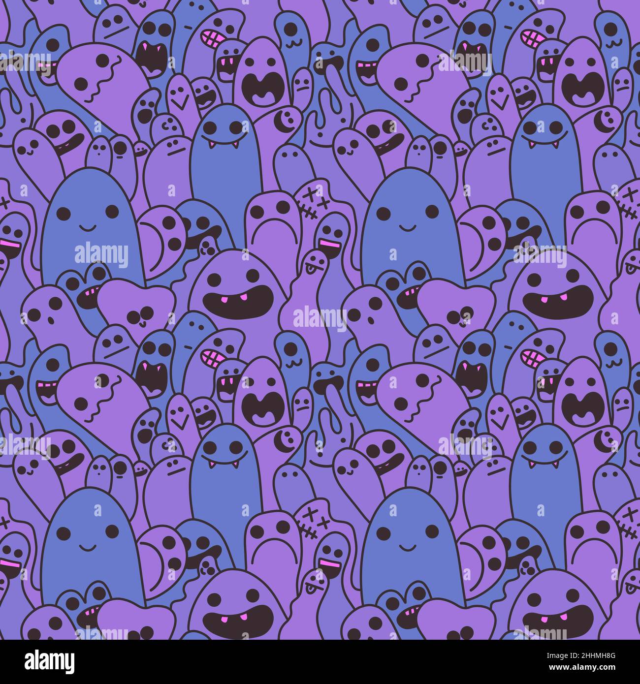 Cartoon seamless monster alien pattern for fabrics and textiles and ...