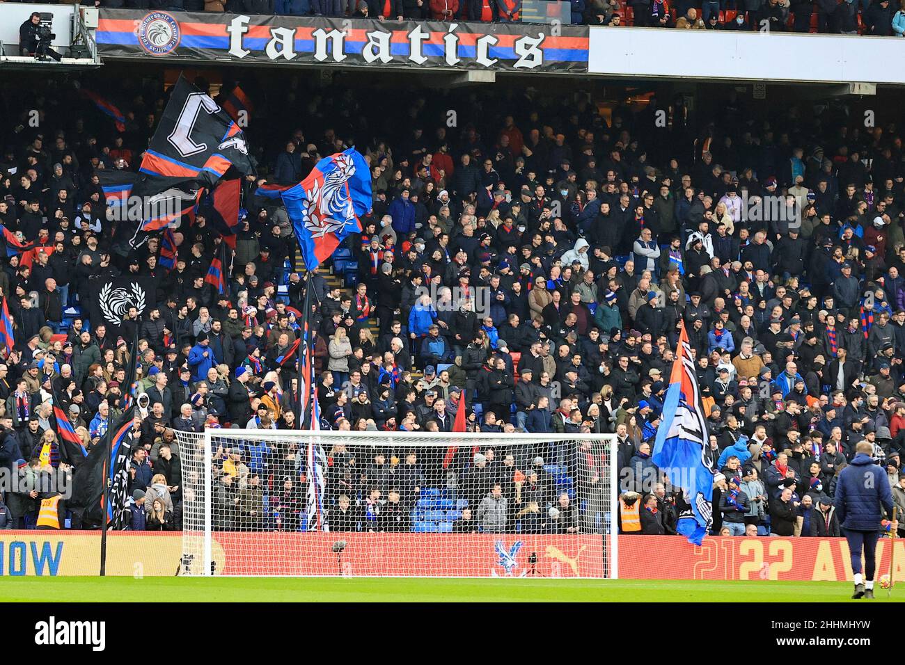 Crystal Palace fans during the game Stock Photo