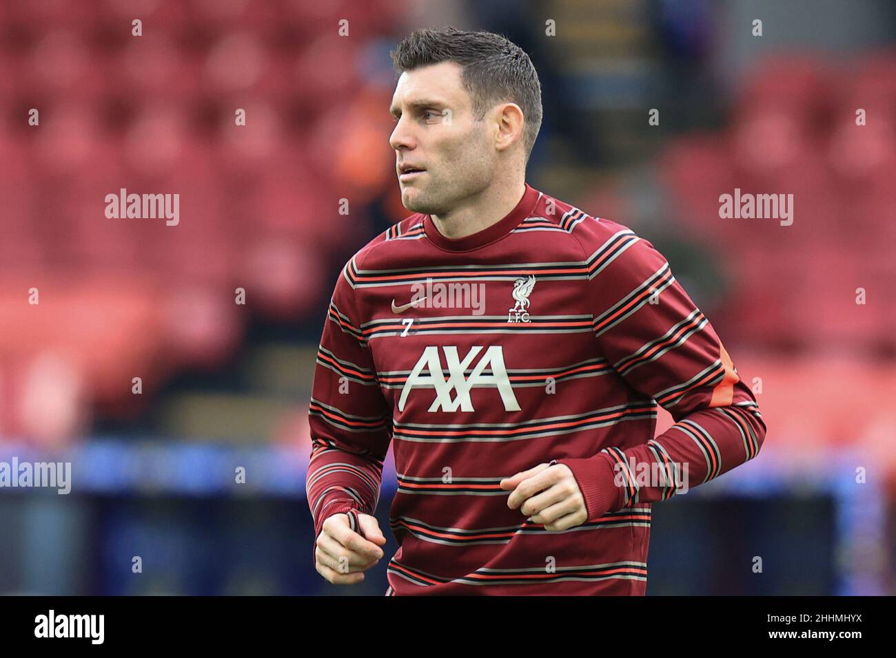 James Milner #7 of Liverpool during the pre-game warmup Stock Photo