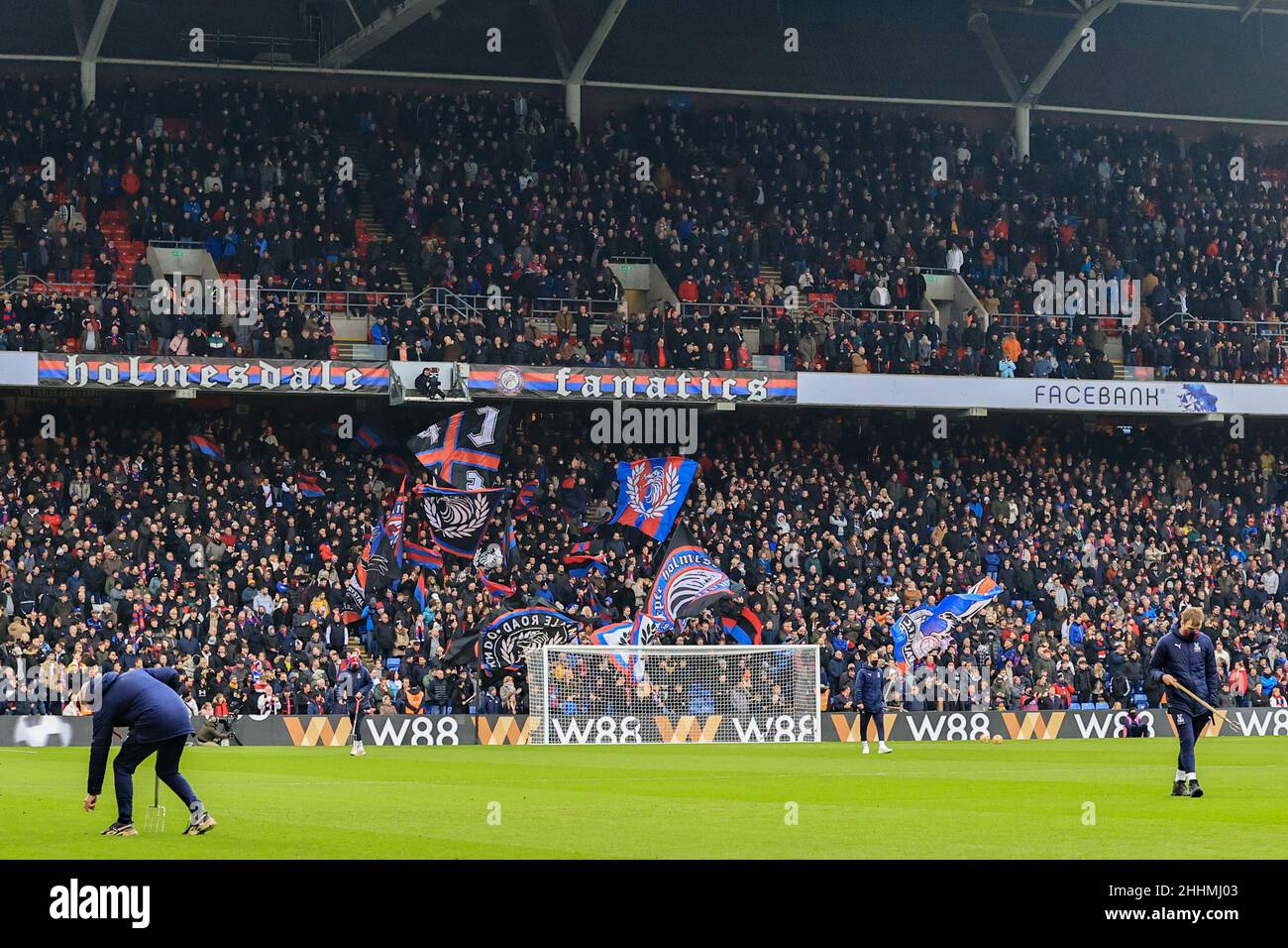 Crystal Palace fans during the game Stock Photo
