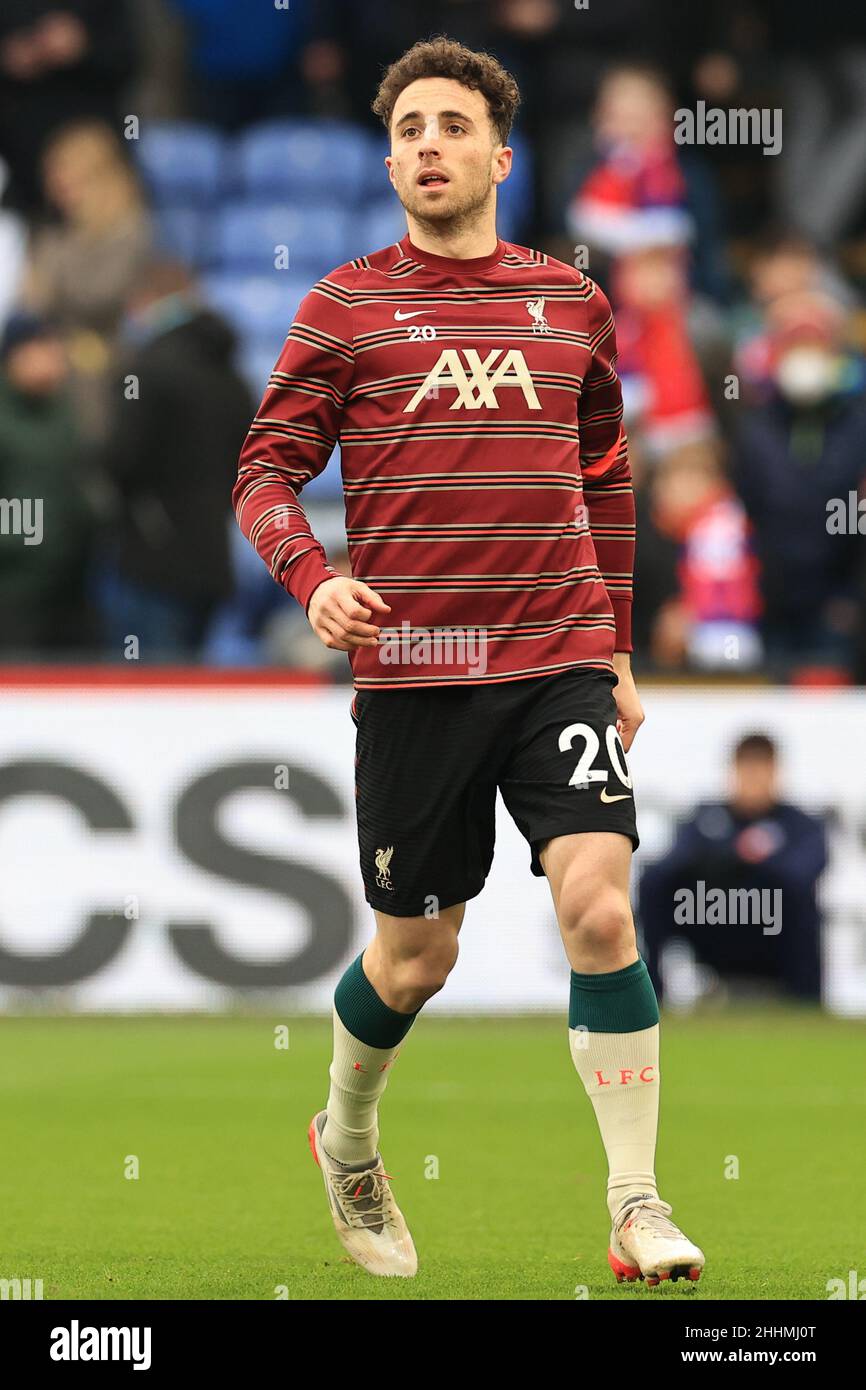 Diogo Jota #20 of Liverpool during the pre-game warmup Stock Photo
