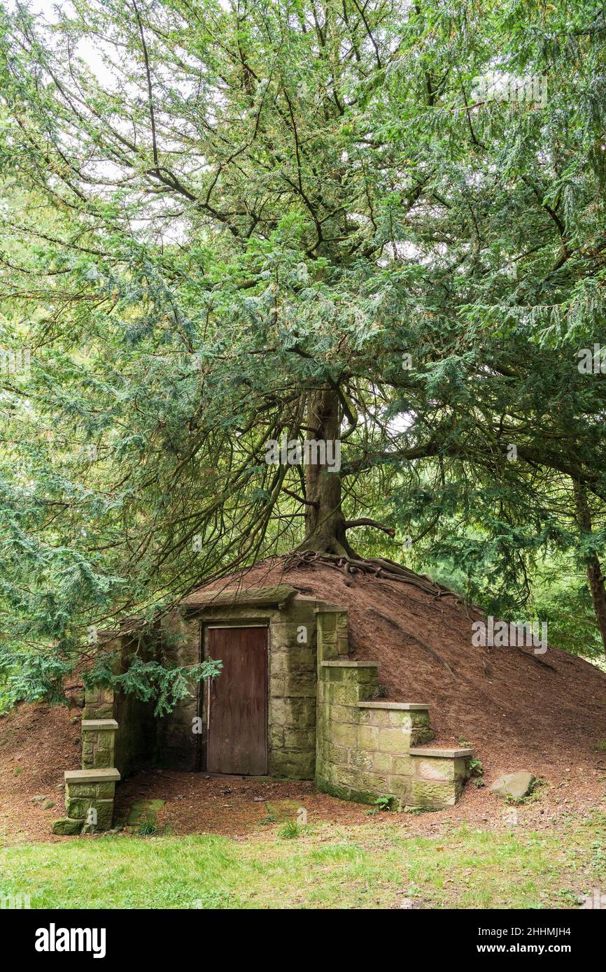 ice house on the Lees Estate at Coldstream, covered in a mound