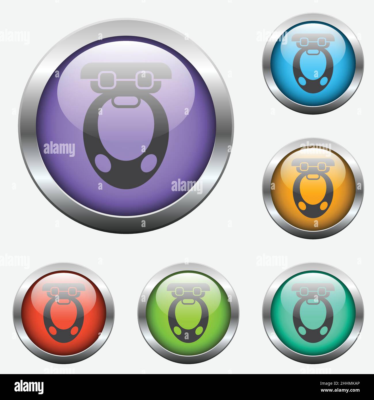 sky train glass buttons Stock Vector