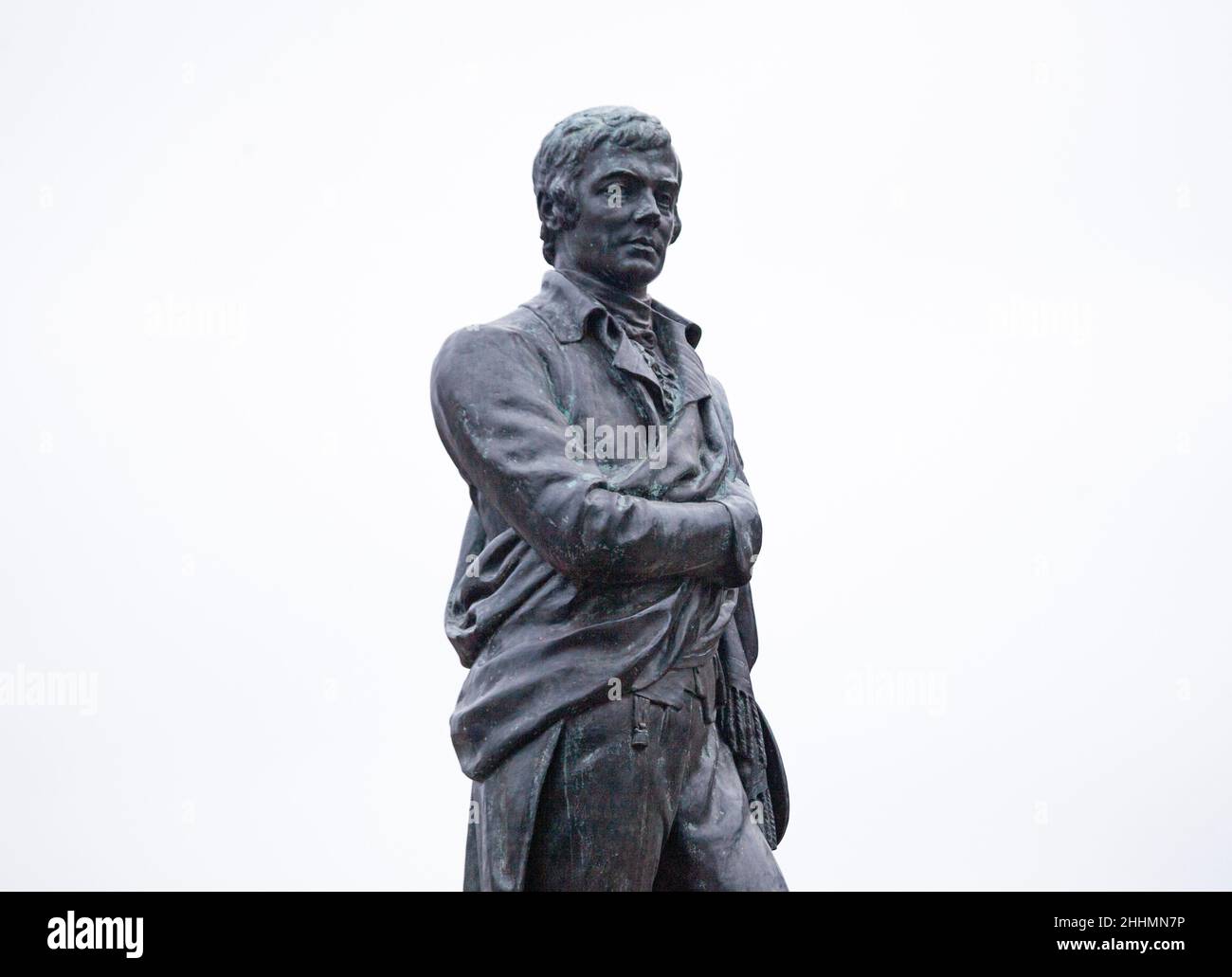 Leith, Edinburgh, Scotland, UK. 25th January 2022. Robert Burns Statue