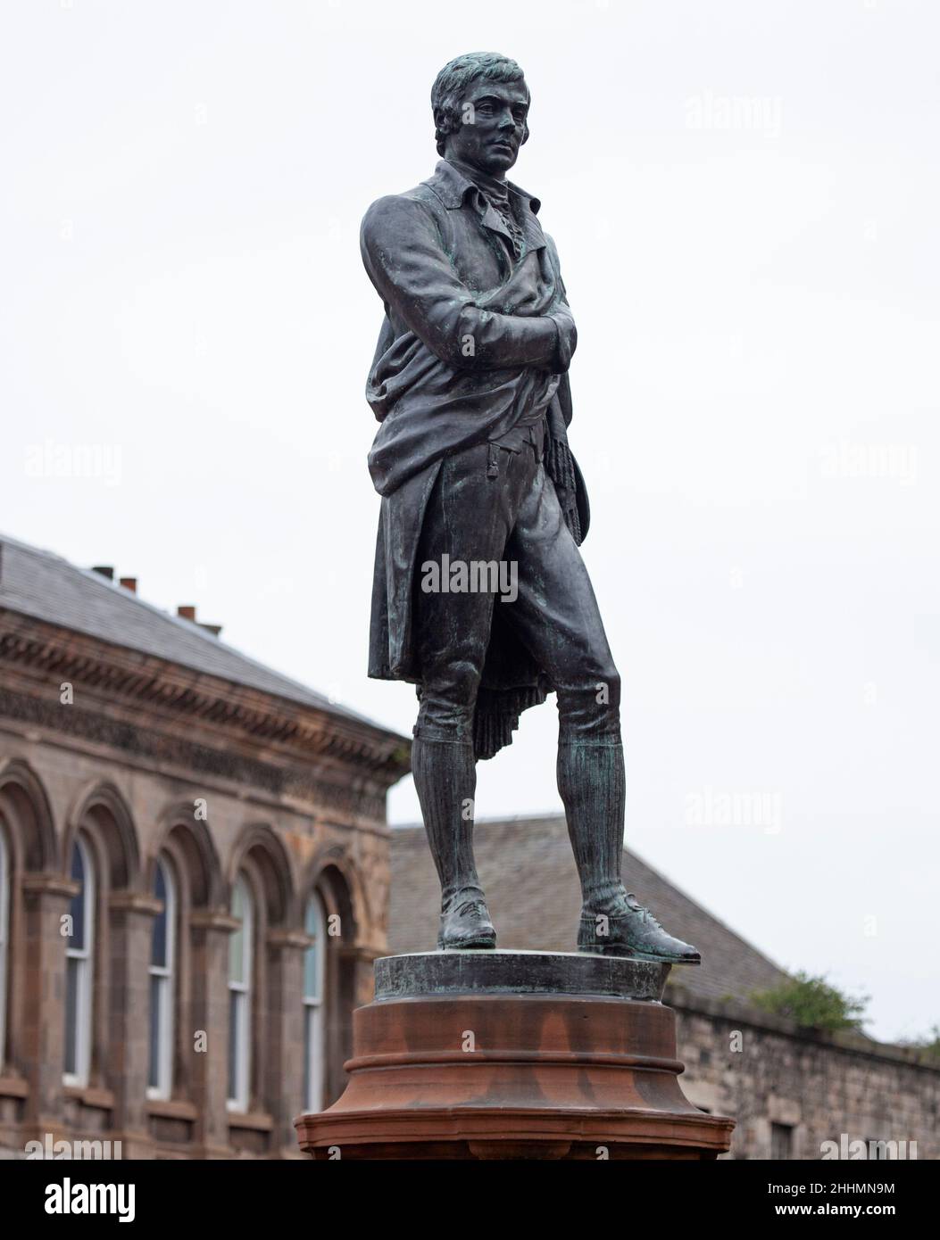 Leith, Edinburgh, Scotland, UK. 25th January 2022. Robert Burns Statue
