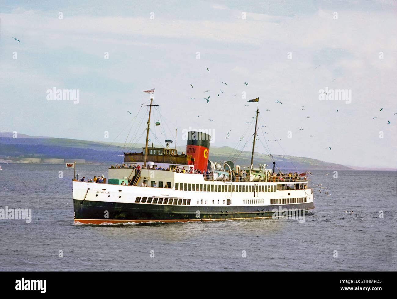 Queen Mary in the Clyde 1970s Stock Photo