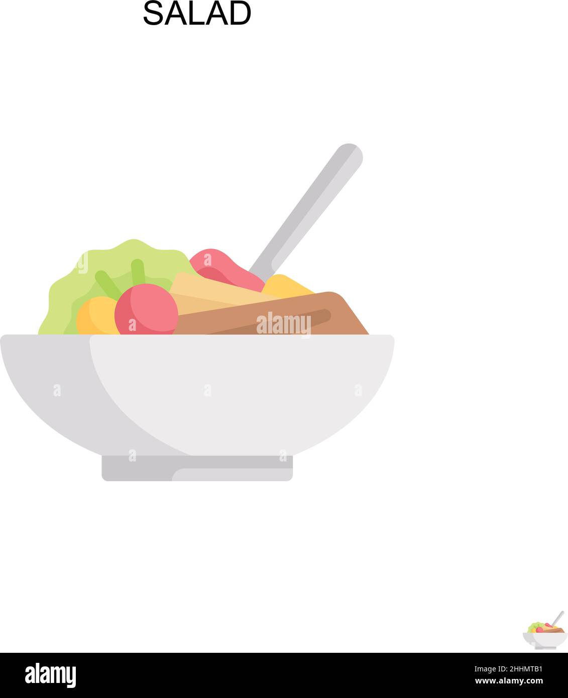 Salad Simple vector icon.Perfect color modern pictogram on editable ...