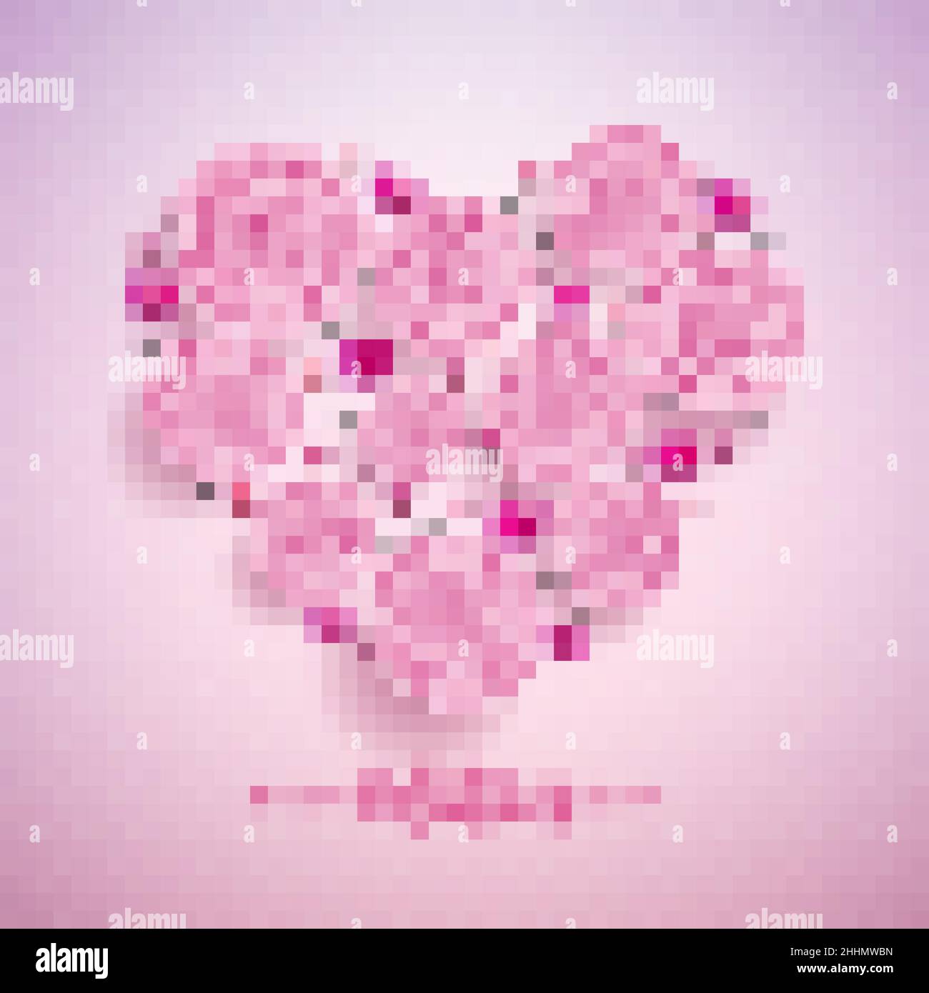 Happy Valentines Day Design with Rose Flower in a Heart Shape and ...