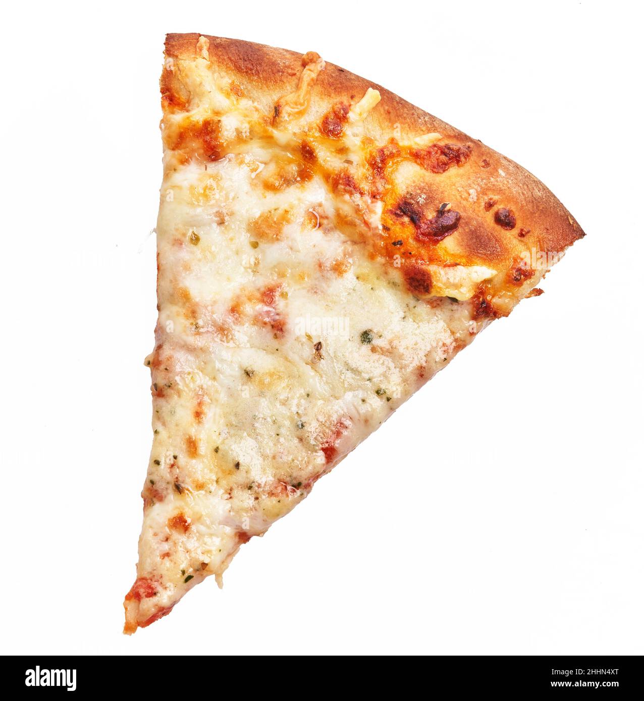 Slice of italian 4 cheese pizza over white isolated background Stock Photo  - Alamy