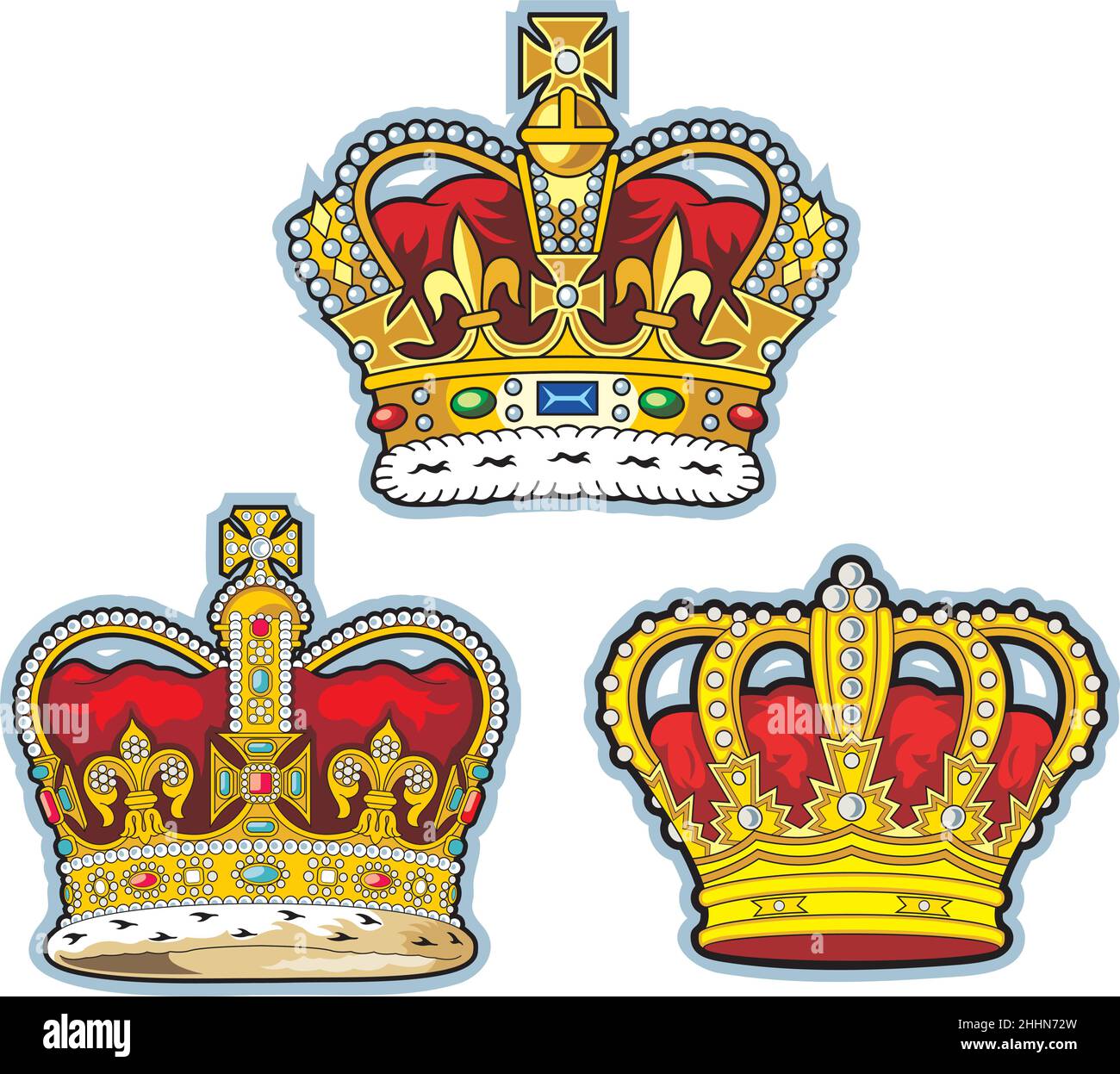 Medieval crowns Stock Vector Images - Alamy