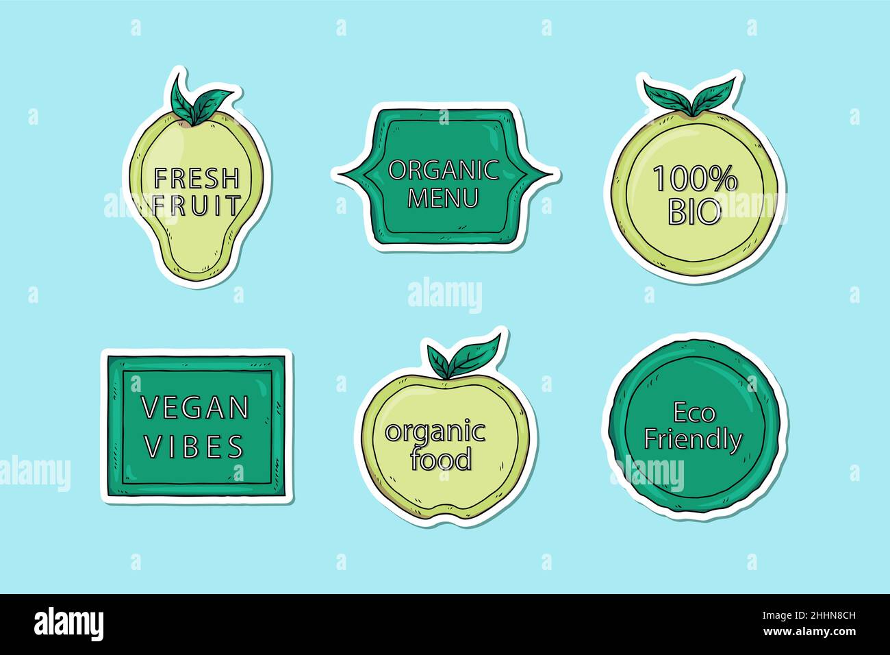 Flat design eco friendly labels Vector illustration Stock Vector Image ...