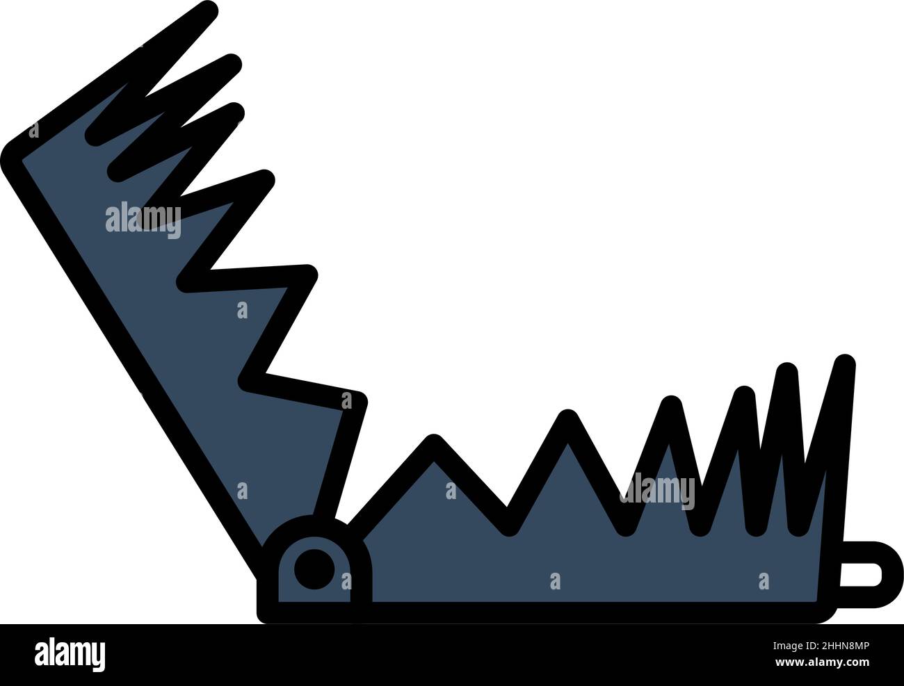 Icon Of Bear Hunting Trap. Editable Bold Outline With Color Fill Design ...