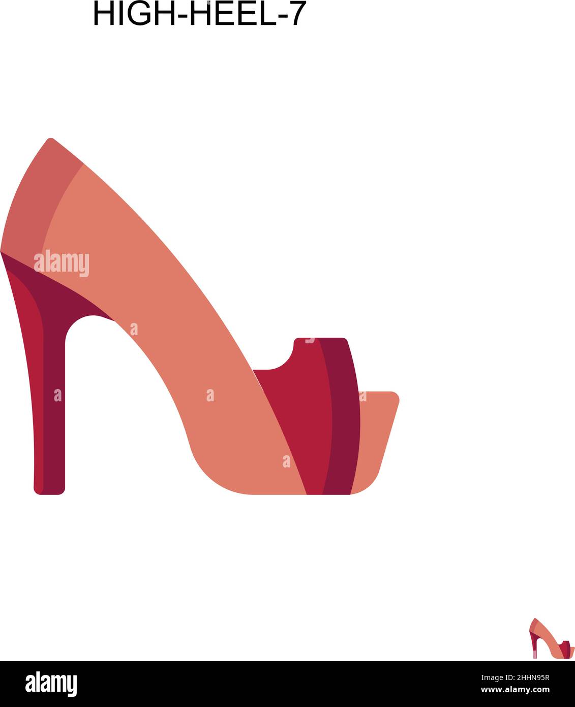 High-heel-7 Simple vector icon.Perfect color modern pictogram on editable stroke. High-heel-7 icons for your business project Stock Vector