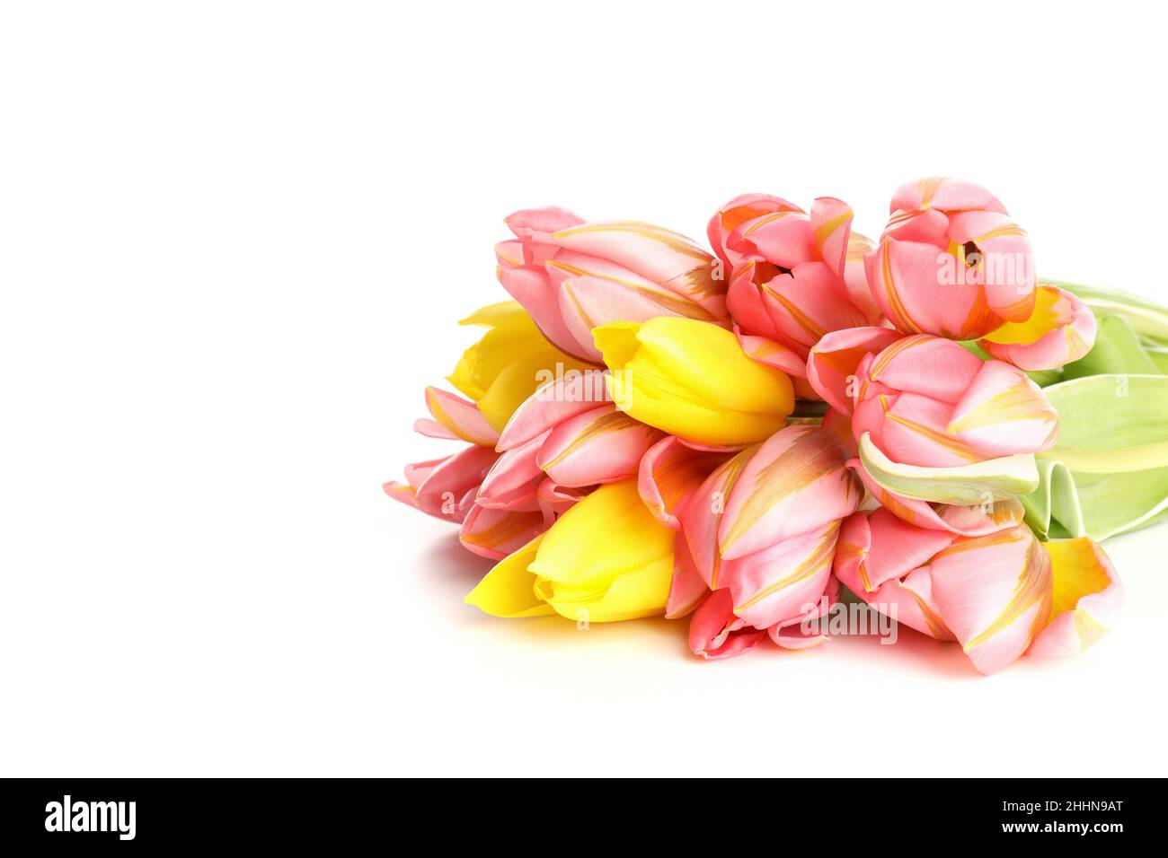 Bouquet of tulips isolated on white background Stock Photo - Alamy