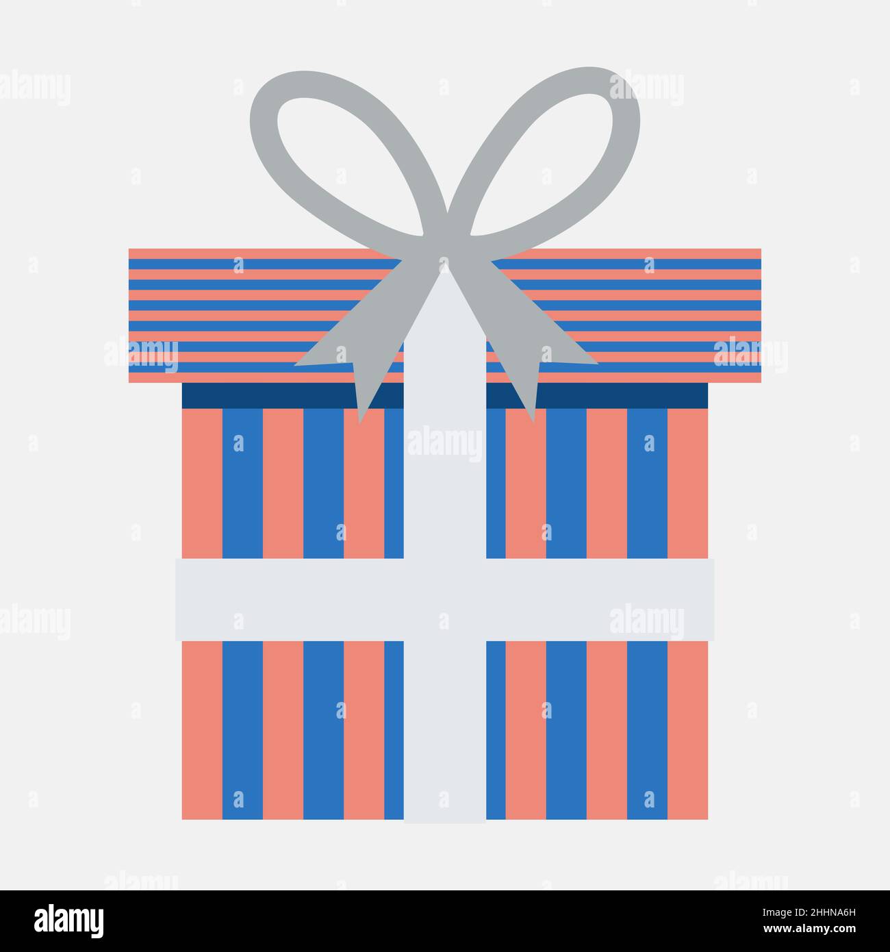 Stylish gift box. Pink and blue packaging for souvenirs. Idea for