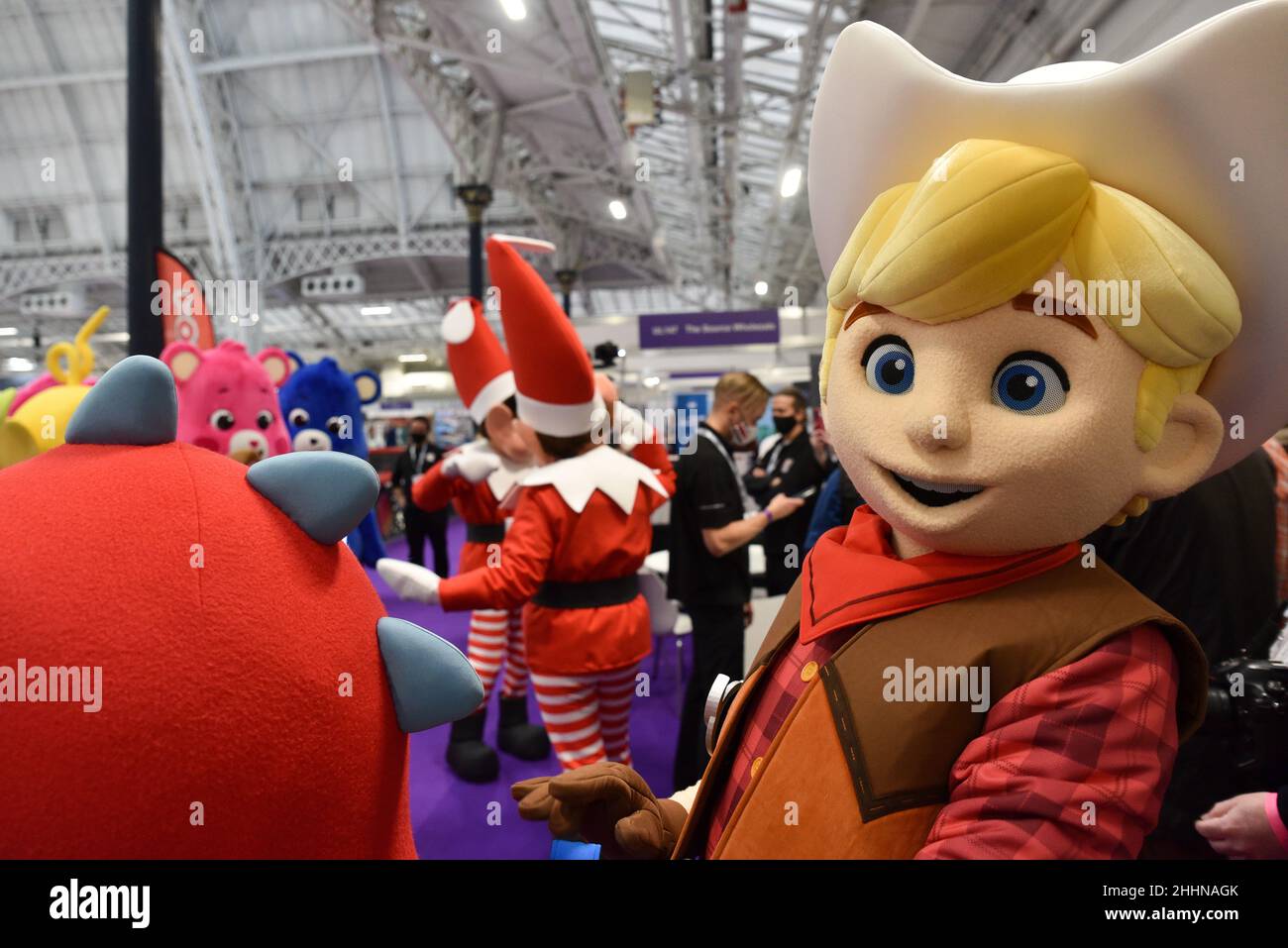 Kensington Olympia, London, UK. 25th Jan 2022. The Toy Fair 2022 at Olympia London. Characters
