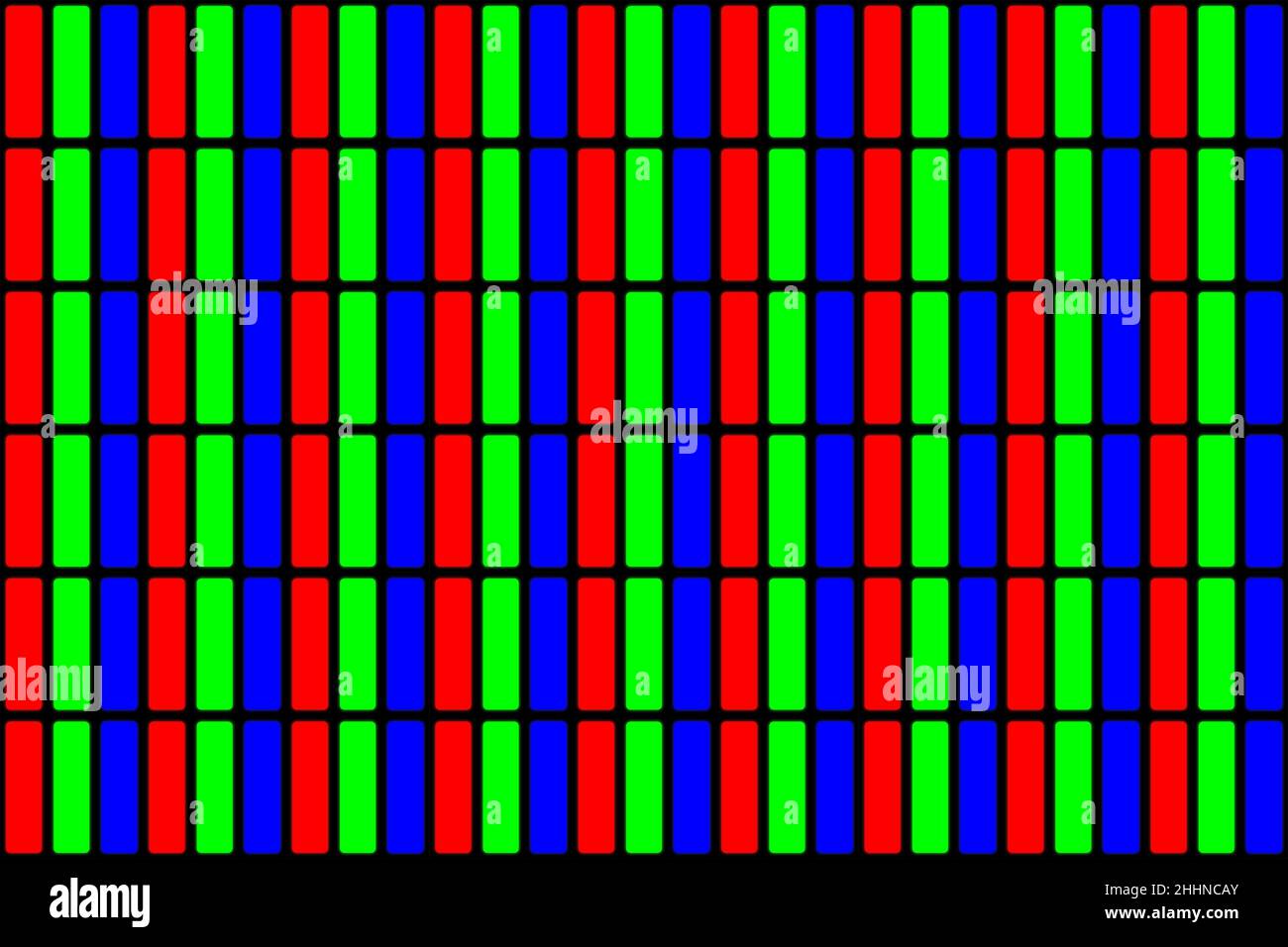 Seamless texture of the AMOLED screen with red, green and blue pixels usually found on smartphones Stock Photo