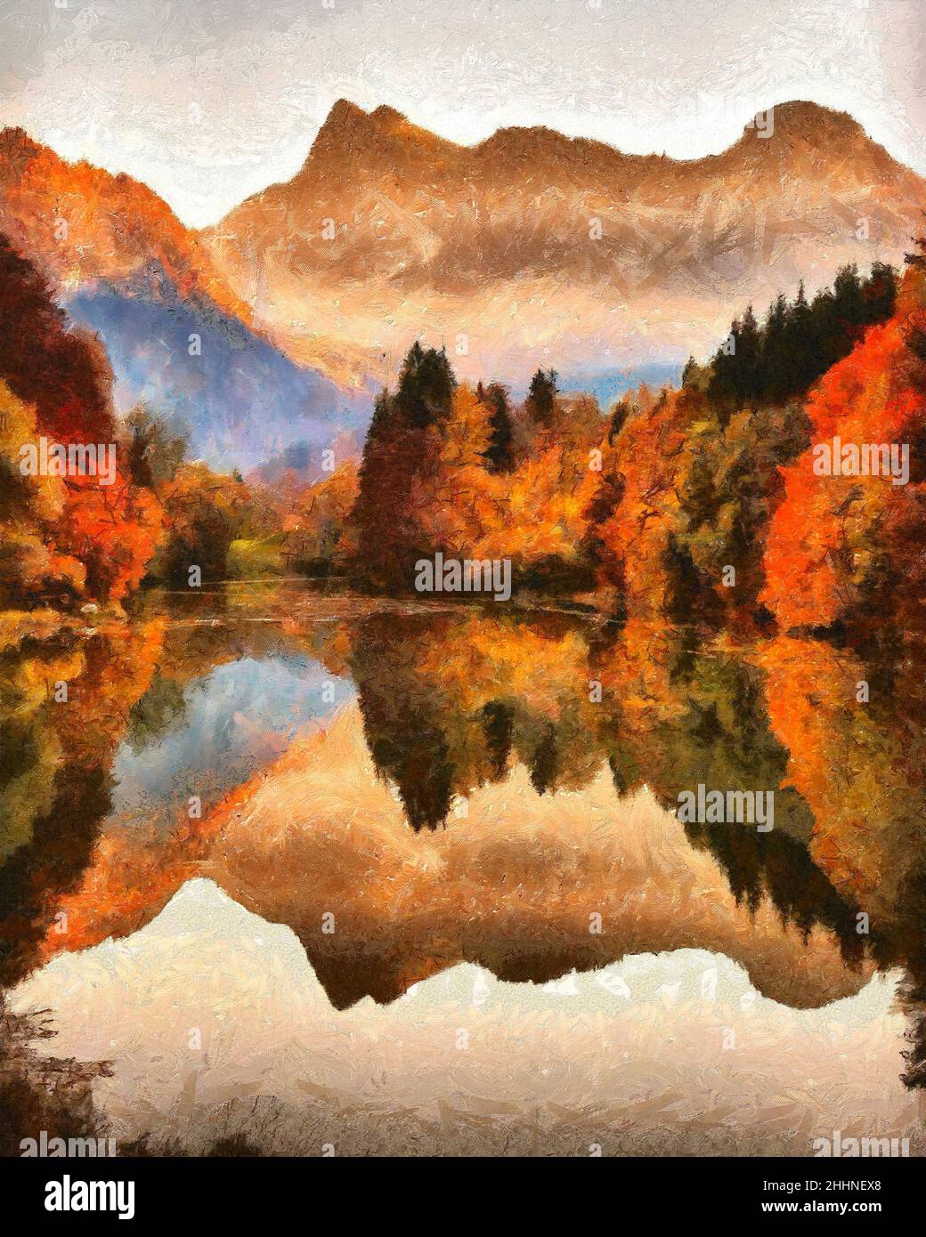 The best nature painting. Famous travel scene. Colorful and unique outdoor  illustration. Large size artwork. Oil on canvas painting. Hand drawn wall a  Stock Photo - Alamy, image size:1040x1390