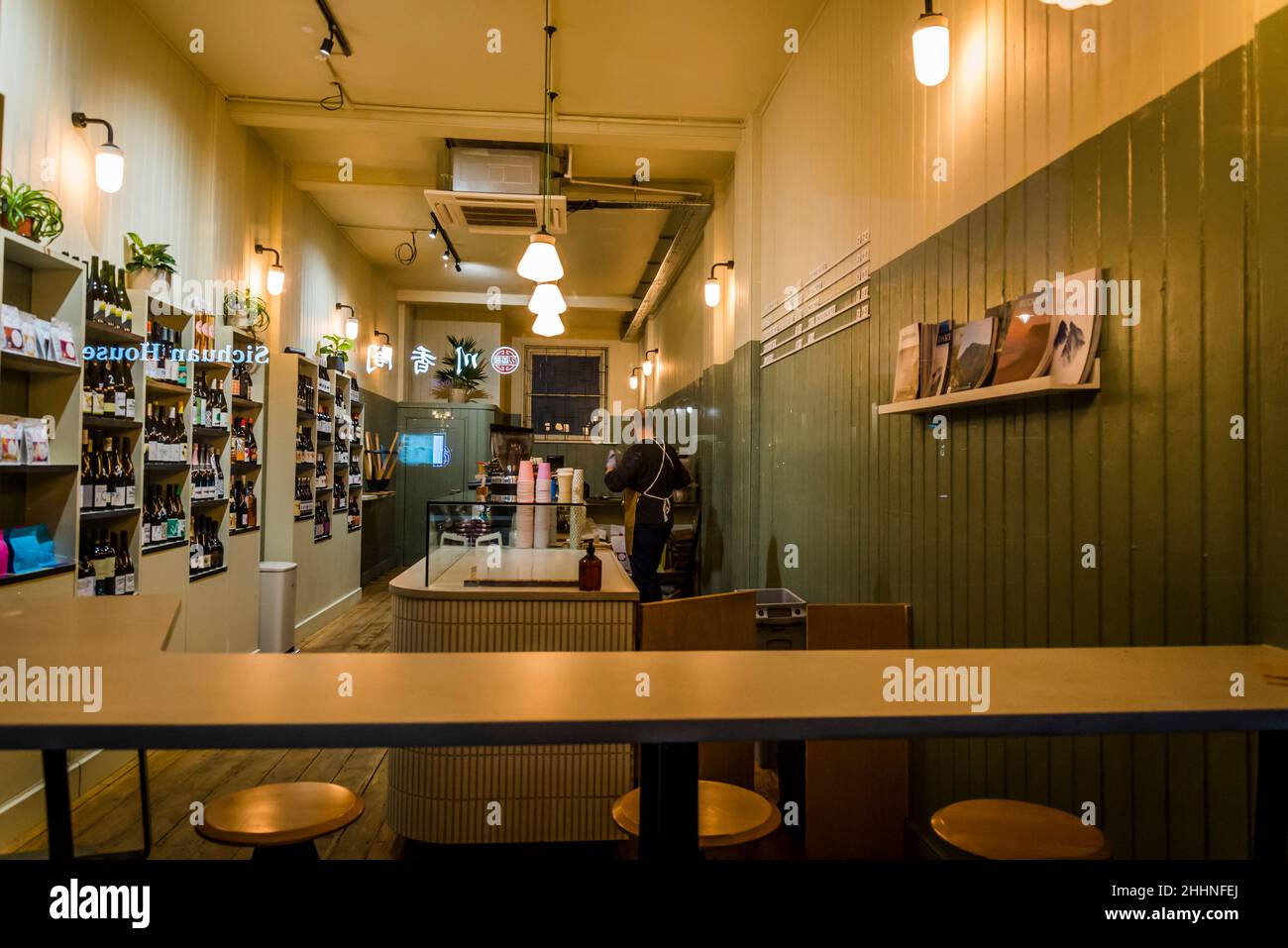 Independent cafe and shop in Upper Street, Islington, London, England