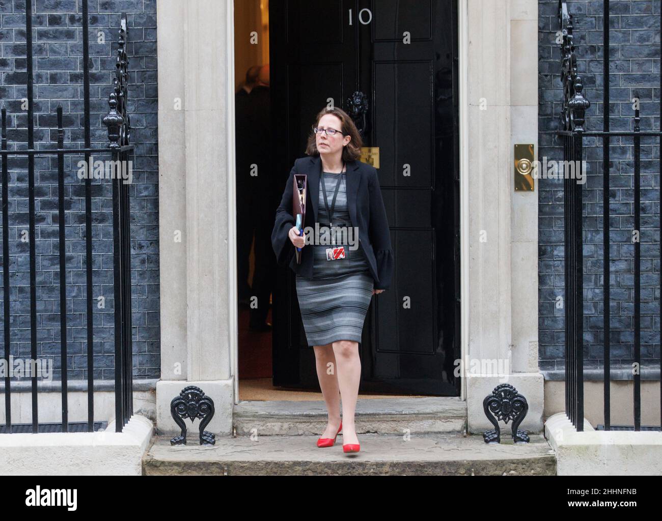London, UK. 25th Jan, 2022. Baroness Evans of Bowes Park, Leader of the House of Lords, Lord Privy Seal, attends the weekly Cabinet meeting in Downing Street. Prime Minister, Boris Johnson, is under intense pressure following allegations of various parties at Number 10. Credit: Mark Thomas/Alamy Live News Stock Photo