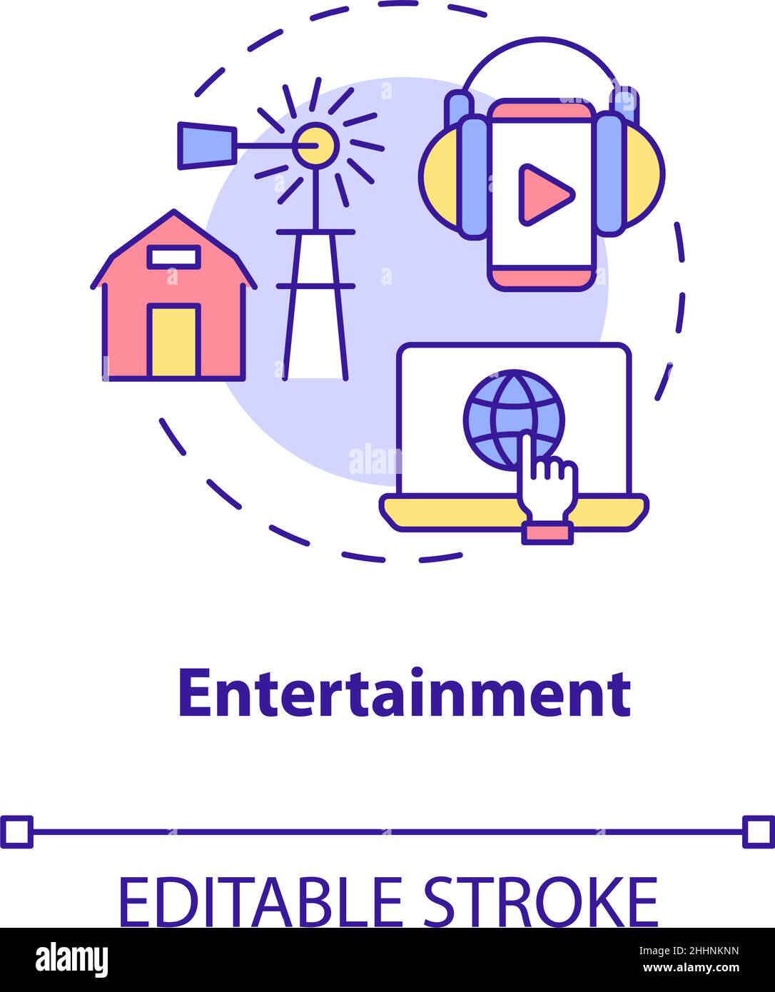Entertainment concept icon Stock Vector Image & Art - Alamy